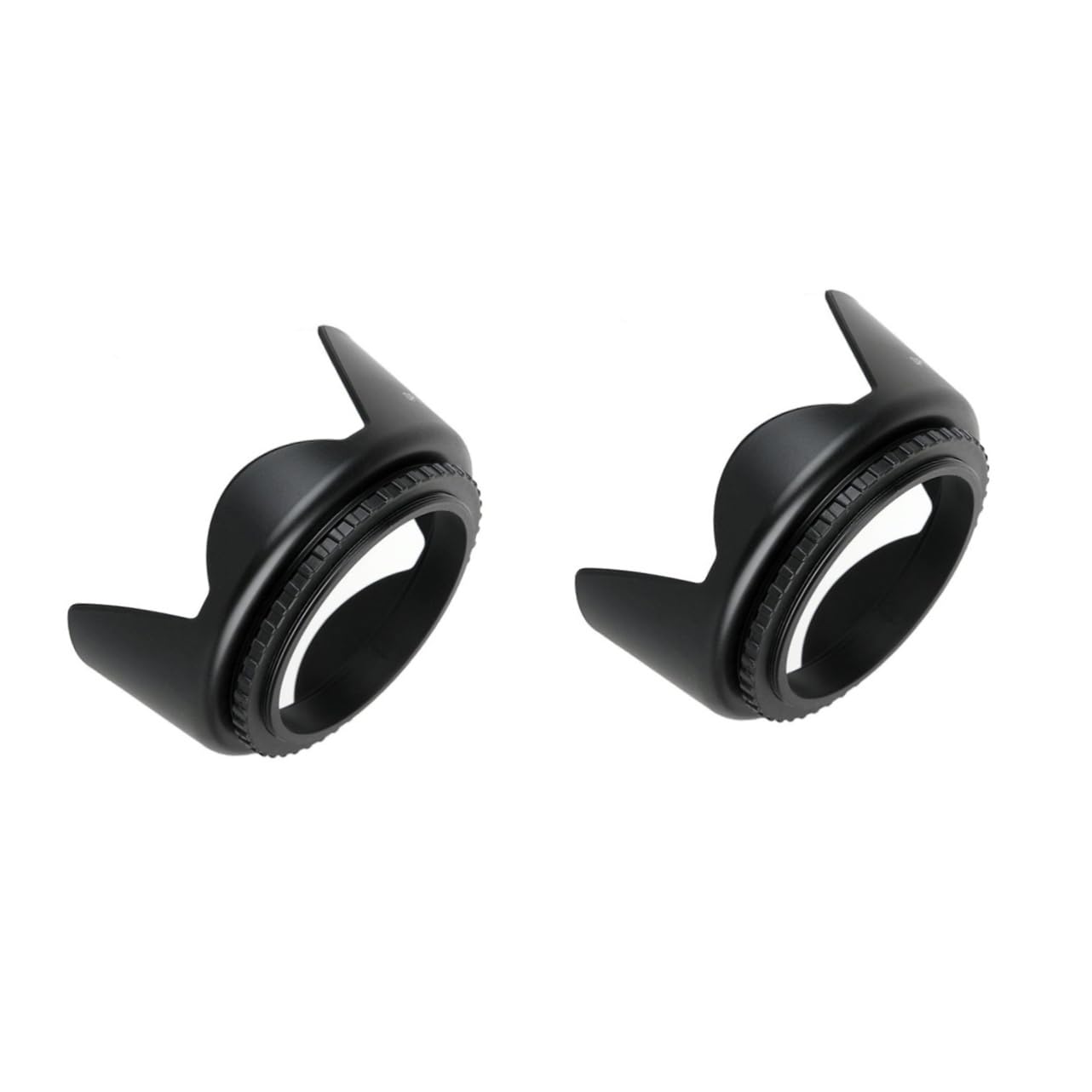OSALADI 2-Pack 55mm Lens Hood for DSLR Camera - Compatible with Canon Nikon Sony SLR Lenses - Reduce Glare & Protect Lens for Outdoor Photography & Travel Shooting