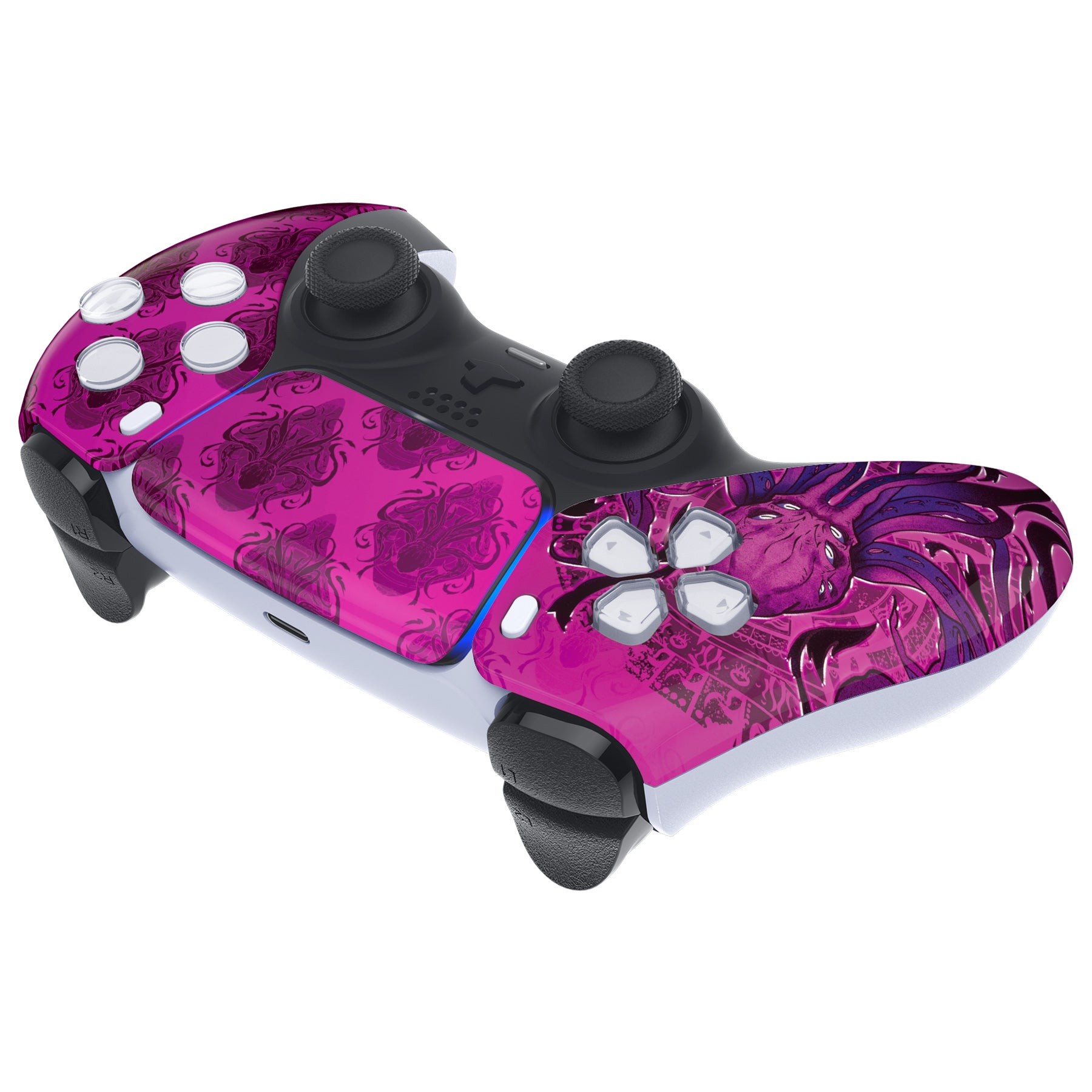 eXtremeRate Darkness Octopus Touchpad Front Housing Shell for PS5 Controller BDM-010/020/030/040/050 - DIY Replacement Shell & Custom Touch Pad Cover (ZPFT1015G3) - Perfect for Gaming Enthusiasts & Controller Customization