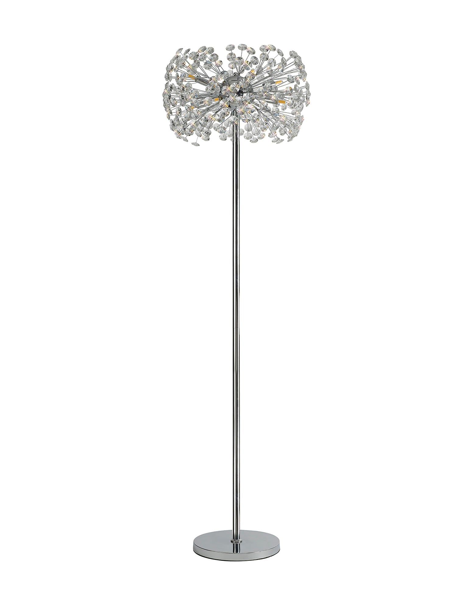 Bellagio 8-Light G9 Floor Lamp in French Gold & Crystal or Chrome & Crystal - Elegant Lighting for Living Room, Bedroom, or Dining Room