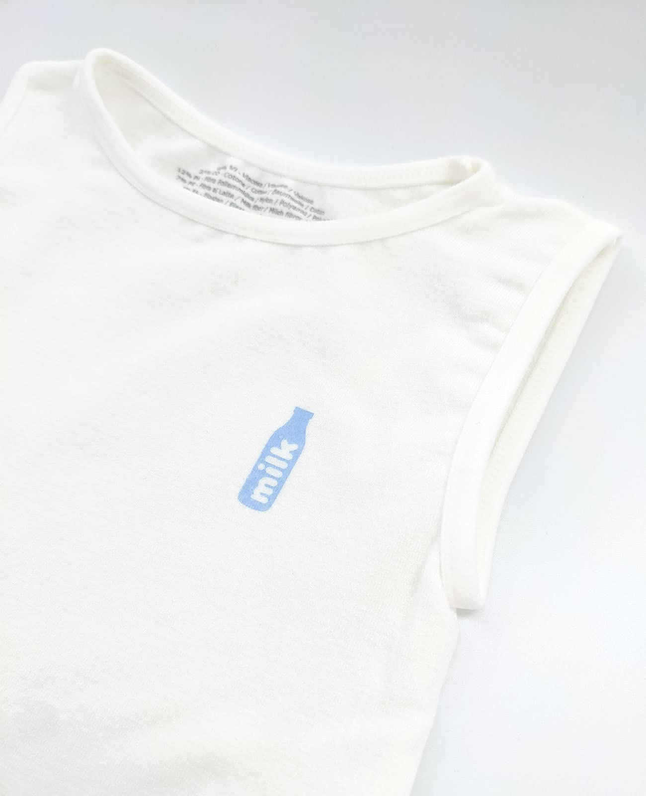 RelaxMaternity Baby 5941 Soft Milk Fiber Vest for Boys & Girls (6-36 Months) | 100% Italian-Made Organic Cotton Infant Bodysuit | Perfect for Nursery, Playtime & Everyday Comfort