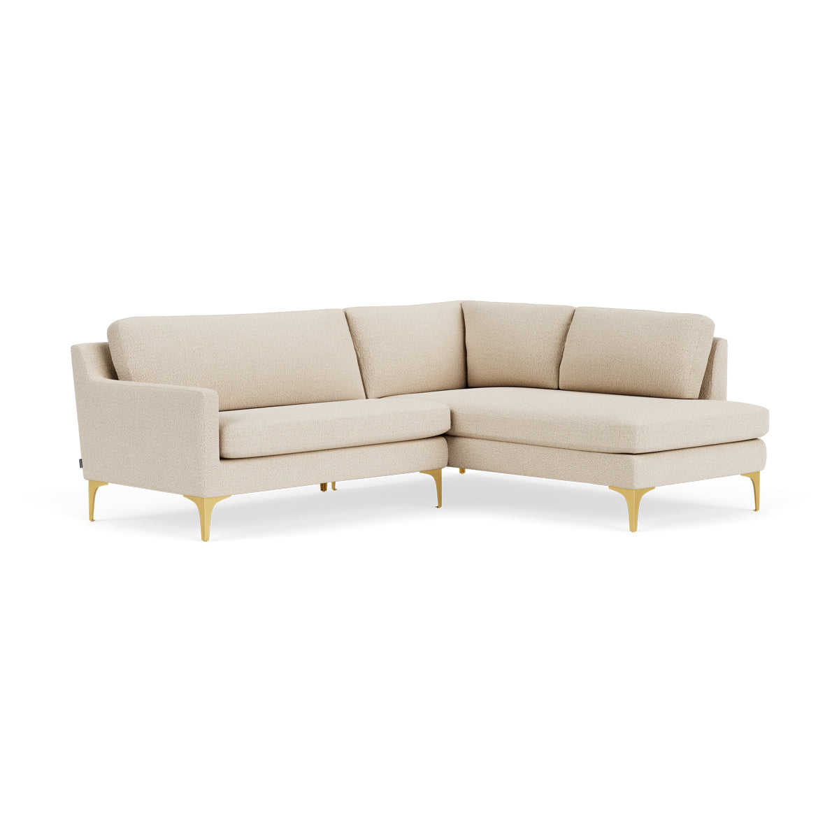 Astha Boucle Right Corner Sofa - Modern L-Shaped Sectional Couch for Living Room, Lounge & Small Spaces | Soft Upholstery, Comfortable Seating, Stylish Home Decor