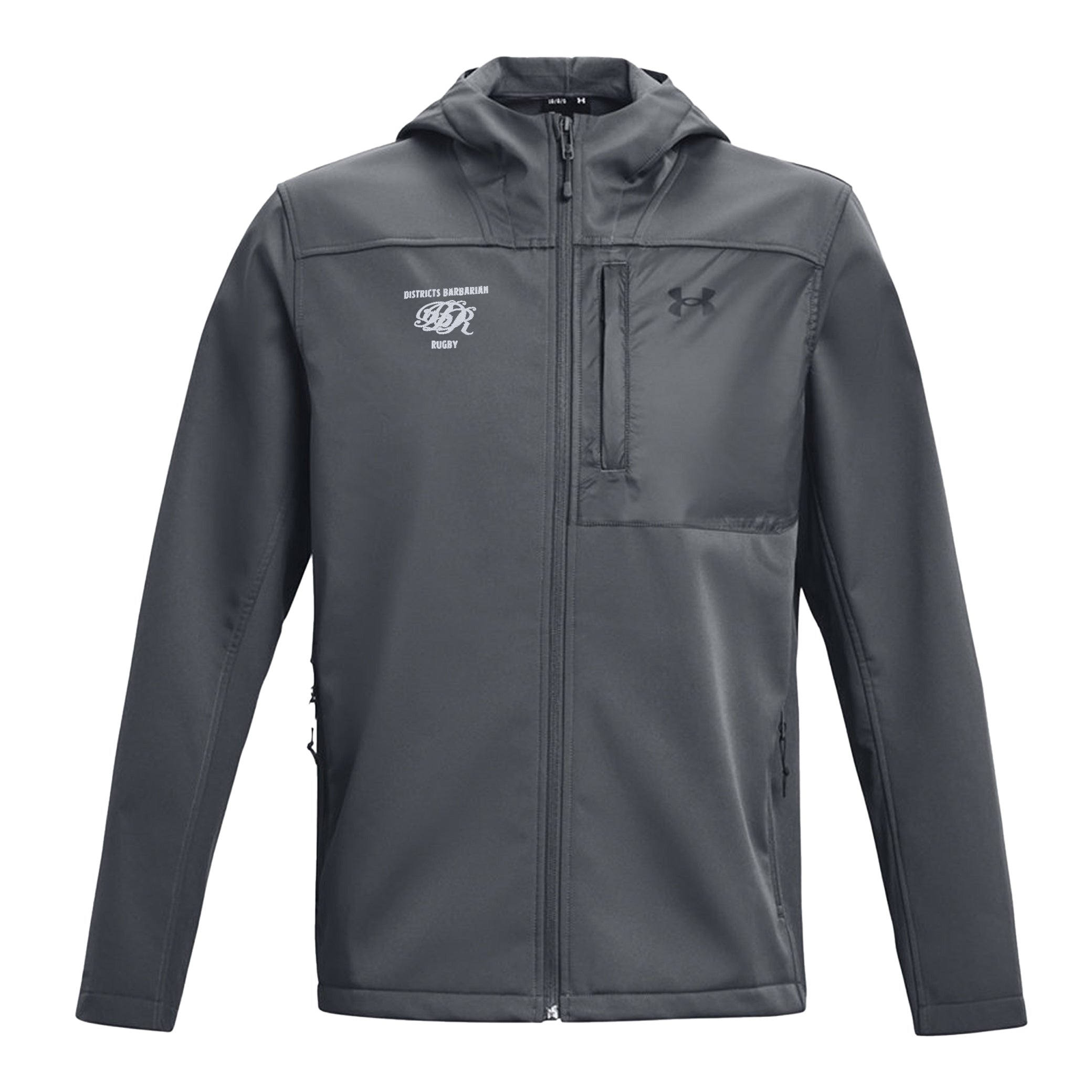 Districts Barbarian RFC Coldgear Infrared Hooded Jacket for Men - Winter Running, Hiking & Outdoor Sports - Windproof & Thermal Insulated Coat