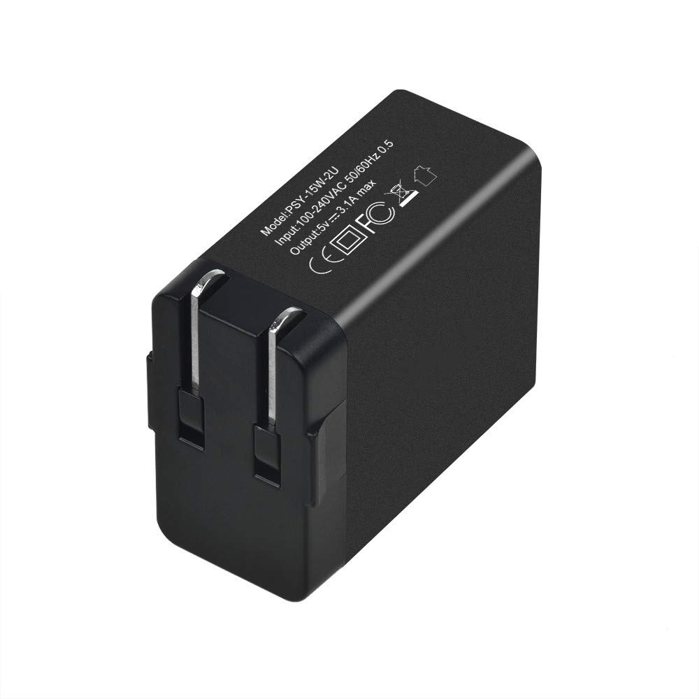 SLLEA Travel Wall Charger with 2 USB Ports - Power Supply for Pandigital PANSCN08 PANSCN09 PANSCN10 Handheld Portable Wand Scanner - Perfect for Home, Office & Travel Charging Needs