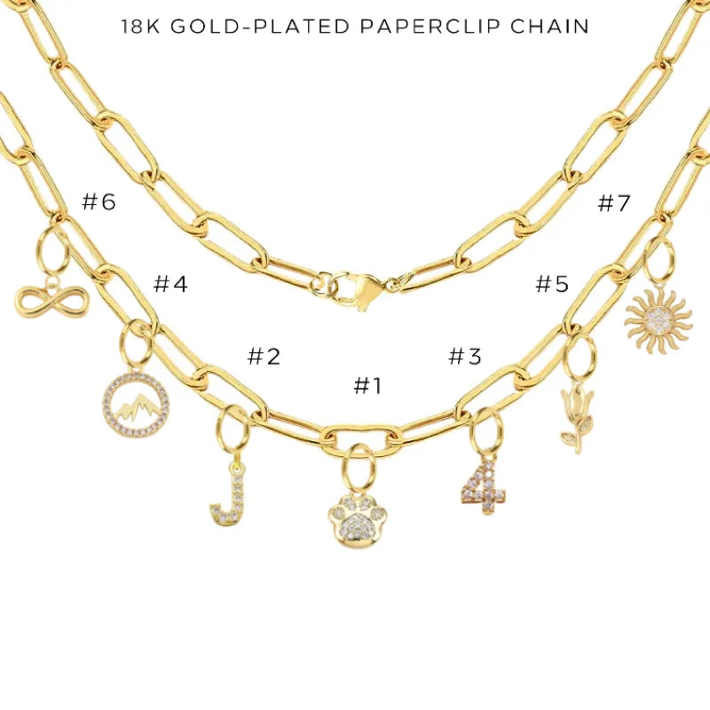Charm Necklace with Assorted Charms - Elegant Adjustable Jewelry for Women & Teens - Perfect for Gifts, Parties & Everyday Wear