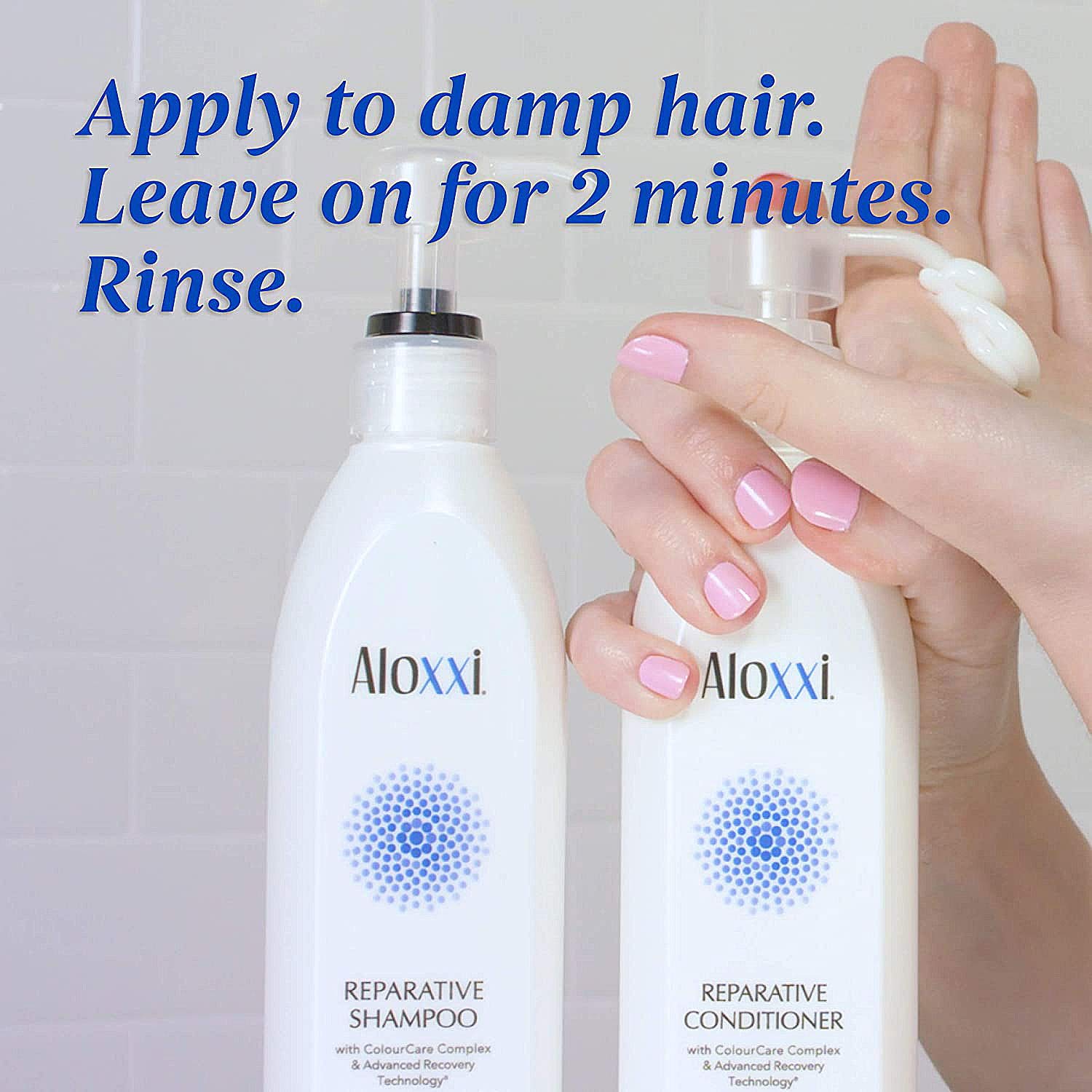 ALOXXI Reparative Shampoo & Conditioner Set for Damaged Hair - 33.8 oz | Sulfate-Free, Color Safe, Moisturizing Hair Care Duo | Perfect for Dry, Frizzy & Chemically Treated Hair at Home or Salon Use