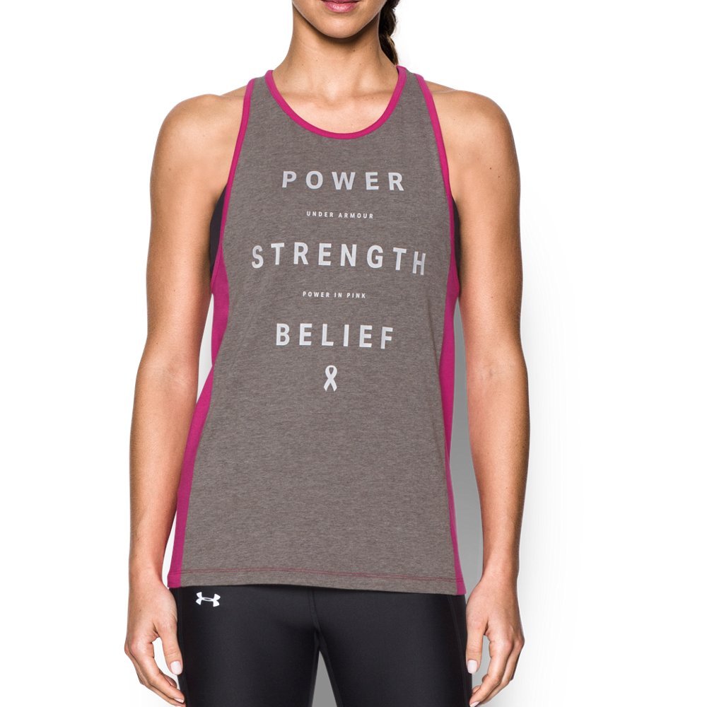 Under Armour Women's Power in Pink Inset Tank Top - Breathable Workout Top for Running, Yoga & Gym - Moisture-Wicking Athletic Shirt for Active Lifestyles