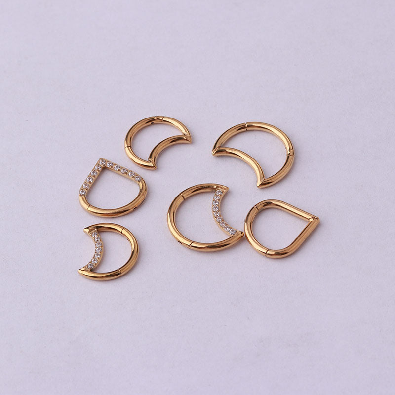 16G Surgical Steel Crescent Moon Minimalist Septum Nose Ring - Dainty Hypoallergenic Body Jewelry for Women & Men | Perfect for Everyday Wear, Parties & Alternative Fashion