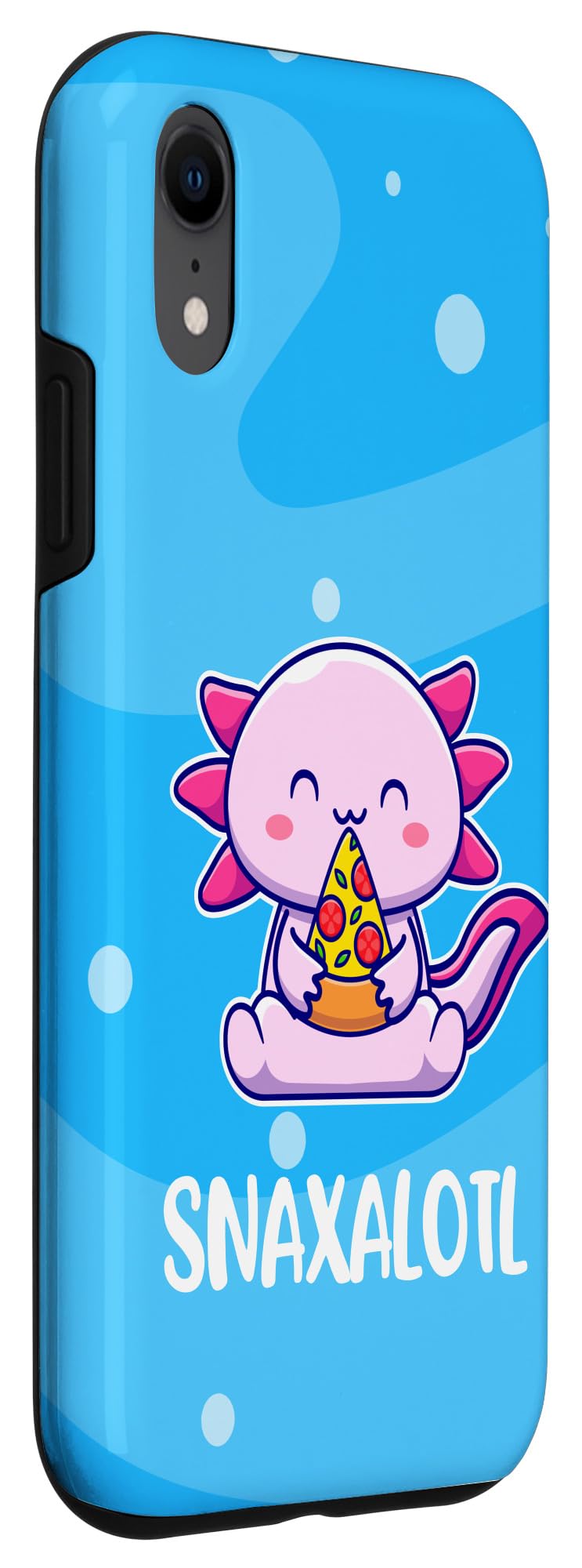 Cute Axolotl Eating Pizza iPhone XR Case - Fun Protective Phone Cover for iPhone XR - Perfect Gift for Animal Lovers & Pizza Enthusiasts - Great for Daily Use, School, Work & Travel