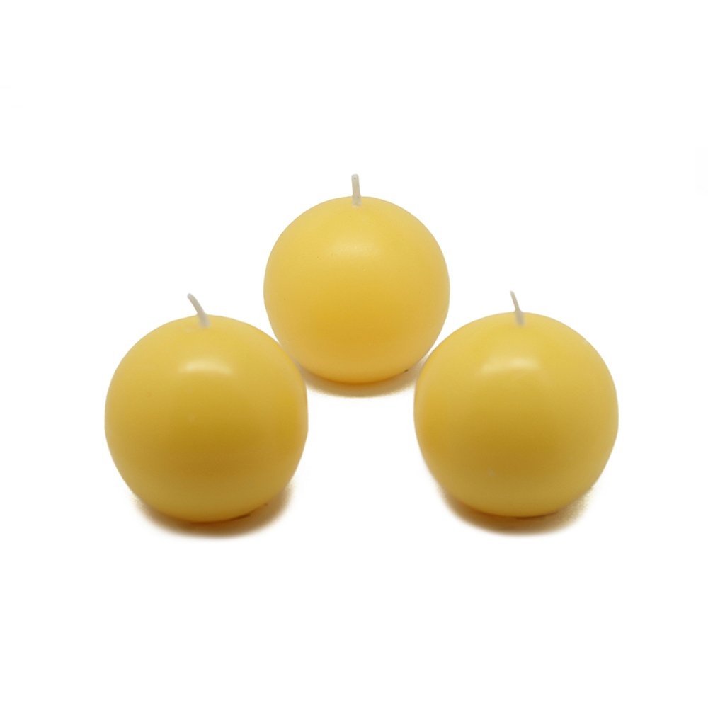 96-Piece Citronella Ball Candles - 2 Inch Yellow Mosquito Repellent Candles for Outdoor Patio, Garden, and Camping Protection