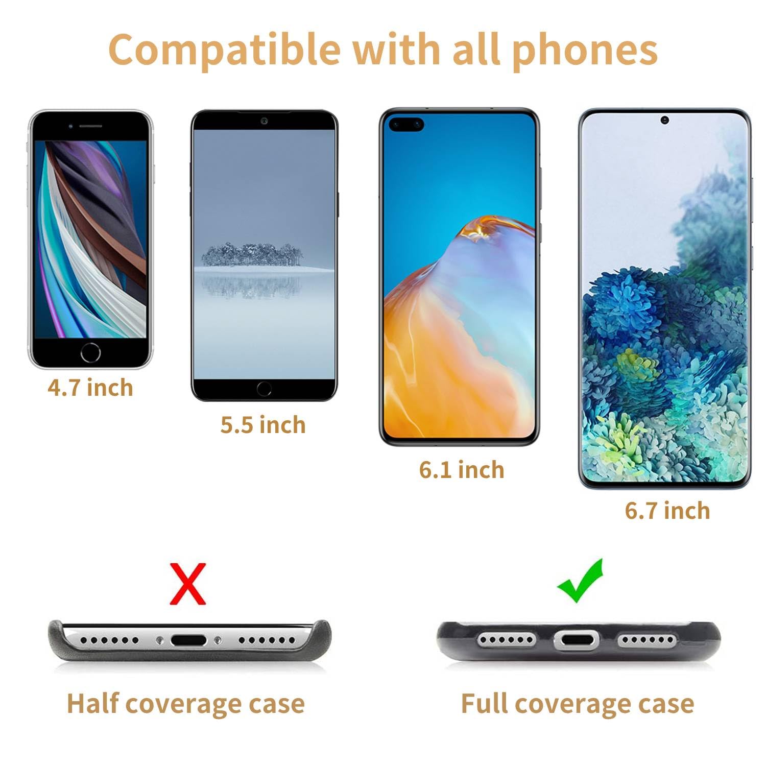 OUTXE 360° Rotatable Phone Lanyard - 4 Pack for iPhone & Android - Perfect for Travel & Outdoor Activities