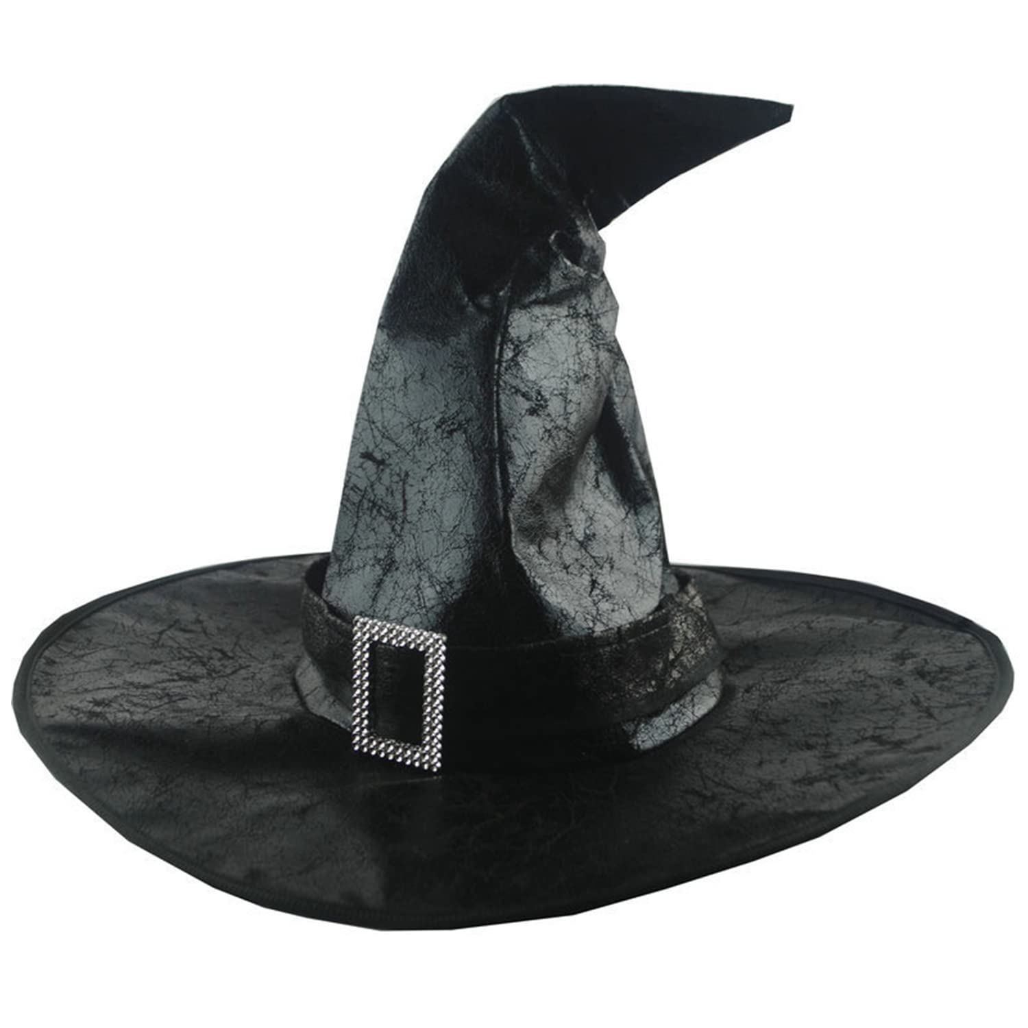 Halloween Witch Hat for Women & Men - Foldable Wide Brim Spire Wizard Hat for Cosplay, Masquerade Parties & Costume Accessories | Perfect for Halloween, Witch Themed Events & Fantasy Dress-Up
