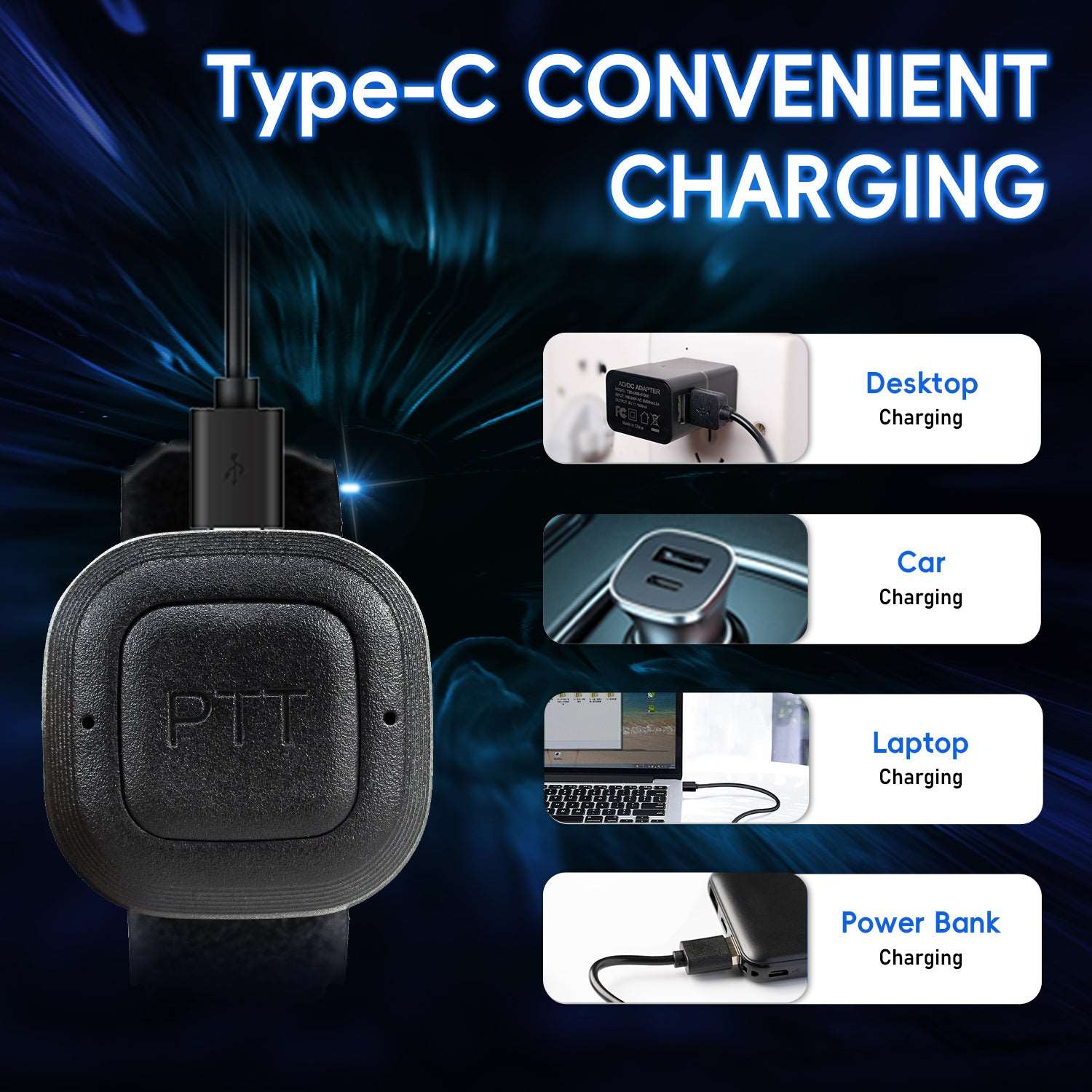 2 in 1 Wireless PTT Button for ODmaster APP - Dual Function (Microphone & Programmer) - Compatible with H3 Plus Radio & PoC Radios - Perfect for Two-Way Communication & Field Operations