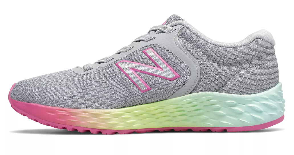 New Balance Lightweight Aluminum/Rainbow Arishi v2 Kids Running Shoes - Perfect for School, Sports & Everyday Wear