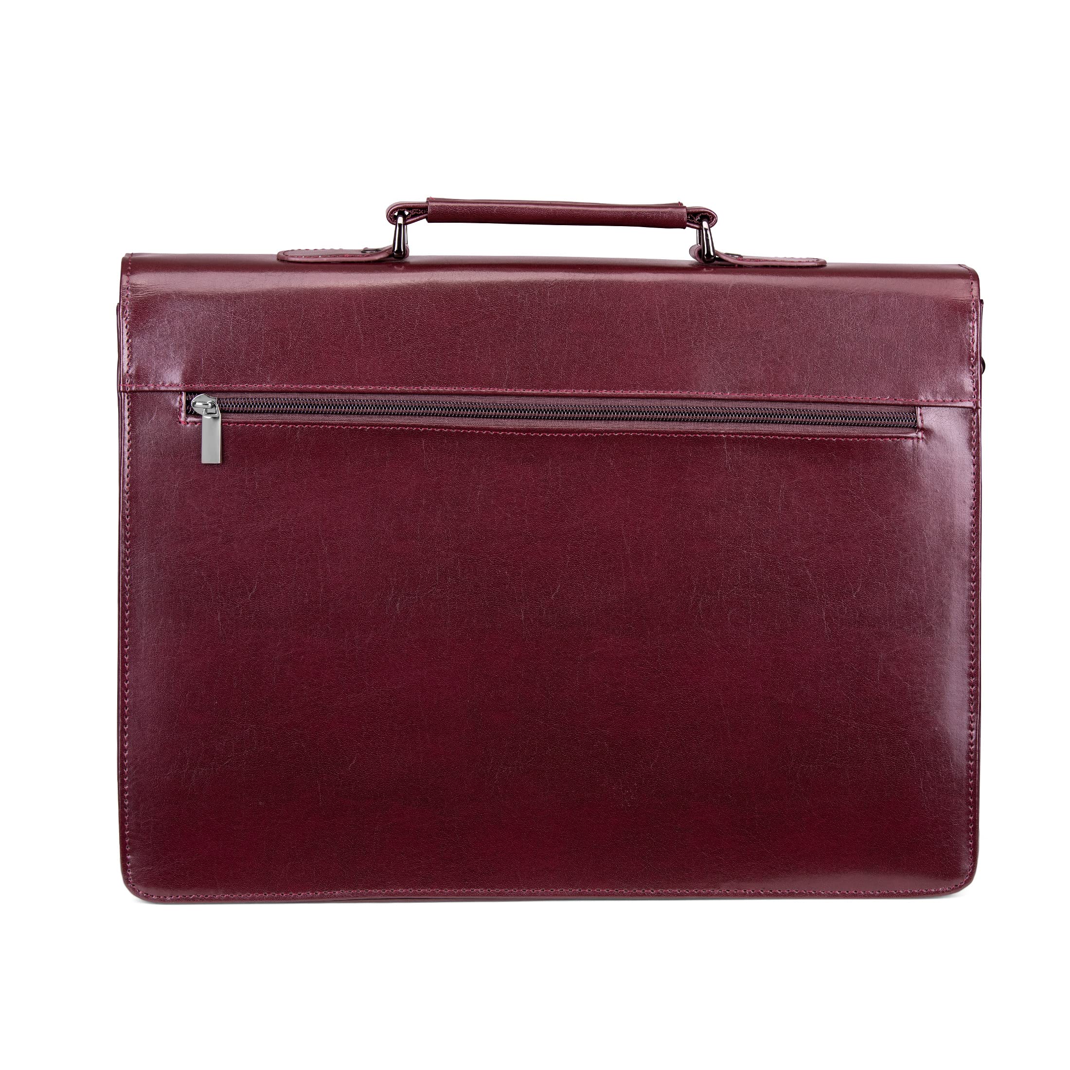 Premium Tassia Bonded Leather Business Briefcase for Men & Women - 15.4 Inch Laptop Compartment, Professional Work Bag for Office, Travel & Business Meetings
