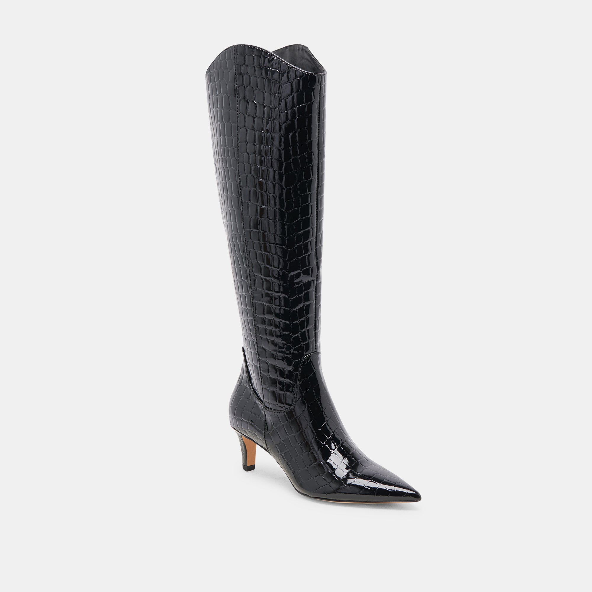 SHILAH Black Embossed Leather Boots for Women - Stylish & Comfortable Ankle Boots for Fall, Winter & Everyday Wear