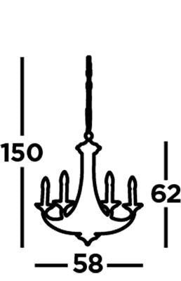 Belfry 5/9 Lt Multi-Arm Pendant Light Fixture in Dark Bronze & Brass Finish - Perfect for Dining Room, Kitchen Island, or Entryway Lighting