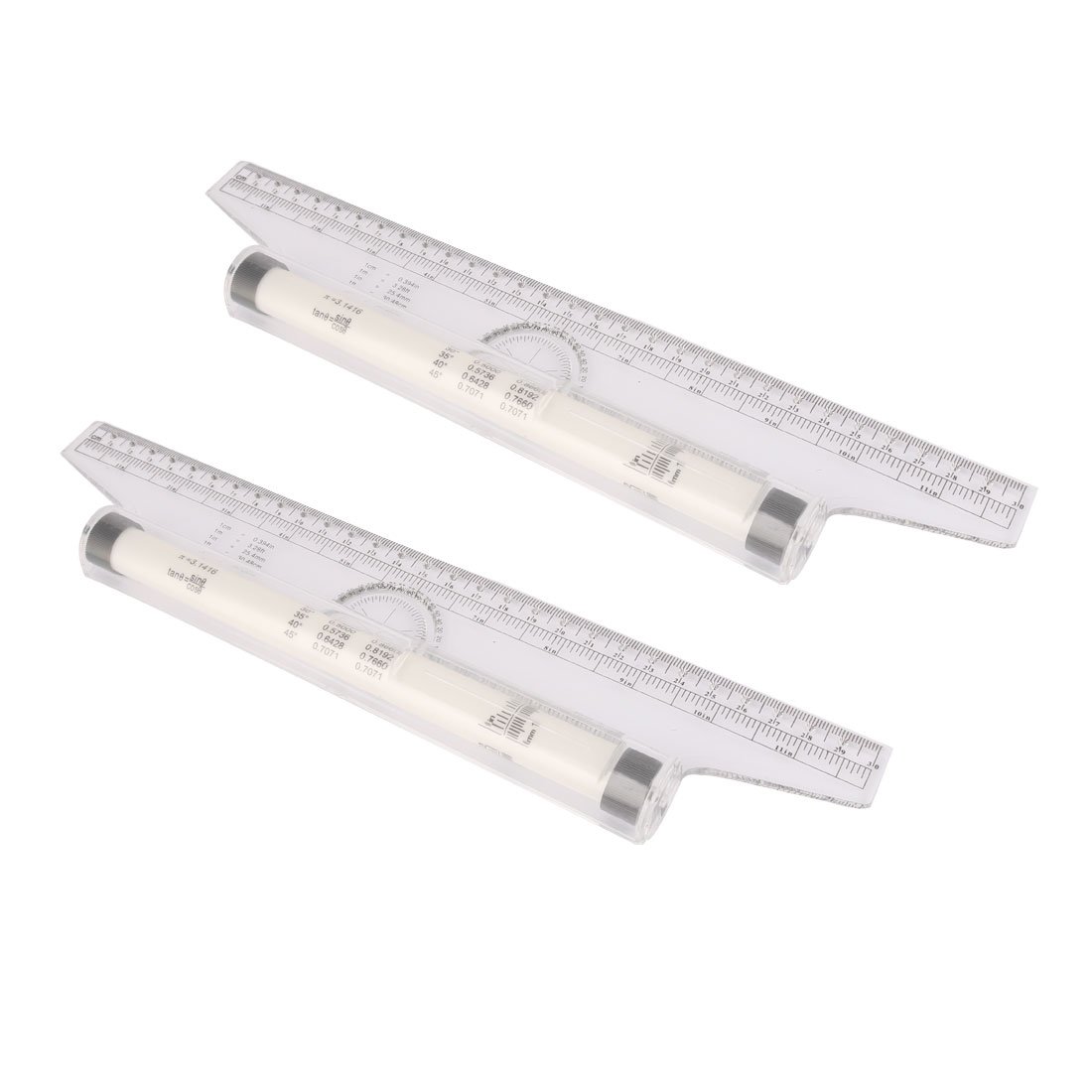 UXCELL 12-Inch Engineering Architect Metric Parallel Drafting Rolling Ruler - 2-Piece Set for Technical Drawing, Blueprint Design & CAD Drafting (A16041800UX1437) | Perfect for Architects, Engineers & Students