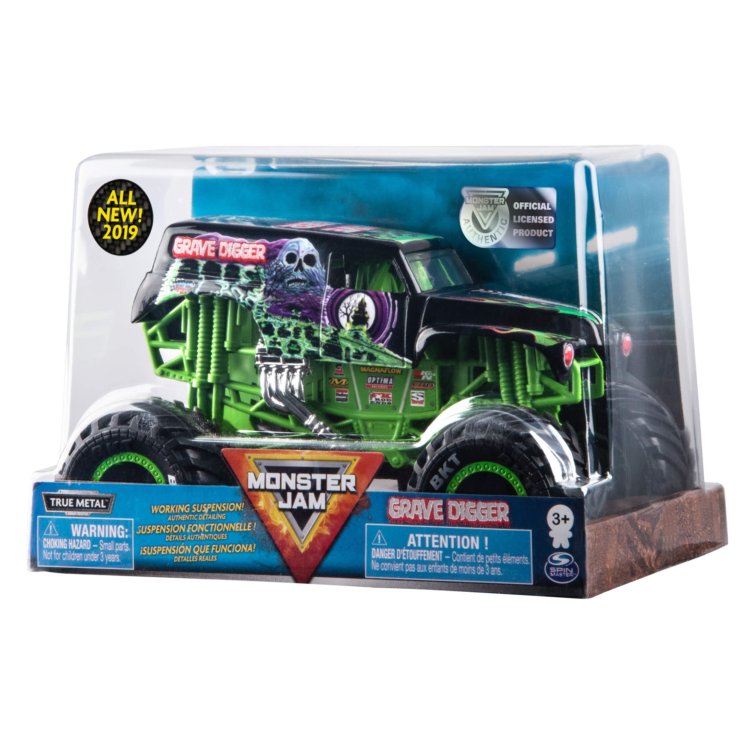 Monster Jam Official Grave Digger 1:24 Scale Die-Cast Monster Truck - Collectible Toy for Kids & Adults, Perfect for Play, Display & Gift Giving