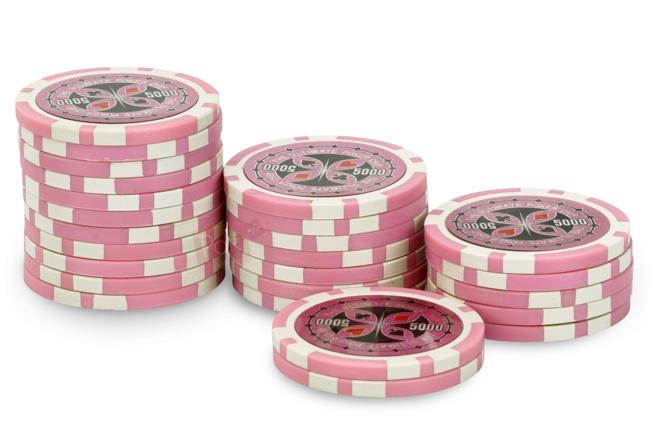 5000 Ultimate Poker Chips Set - 25 Rolls of Premium Casino-Style Rose Poker Chips for Texas Hold'em, Blackjack & Home Game Nights