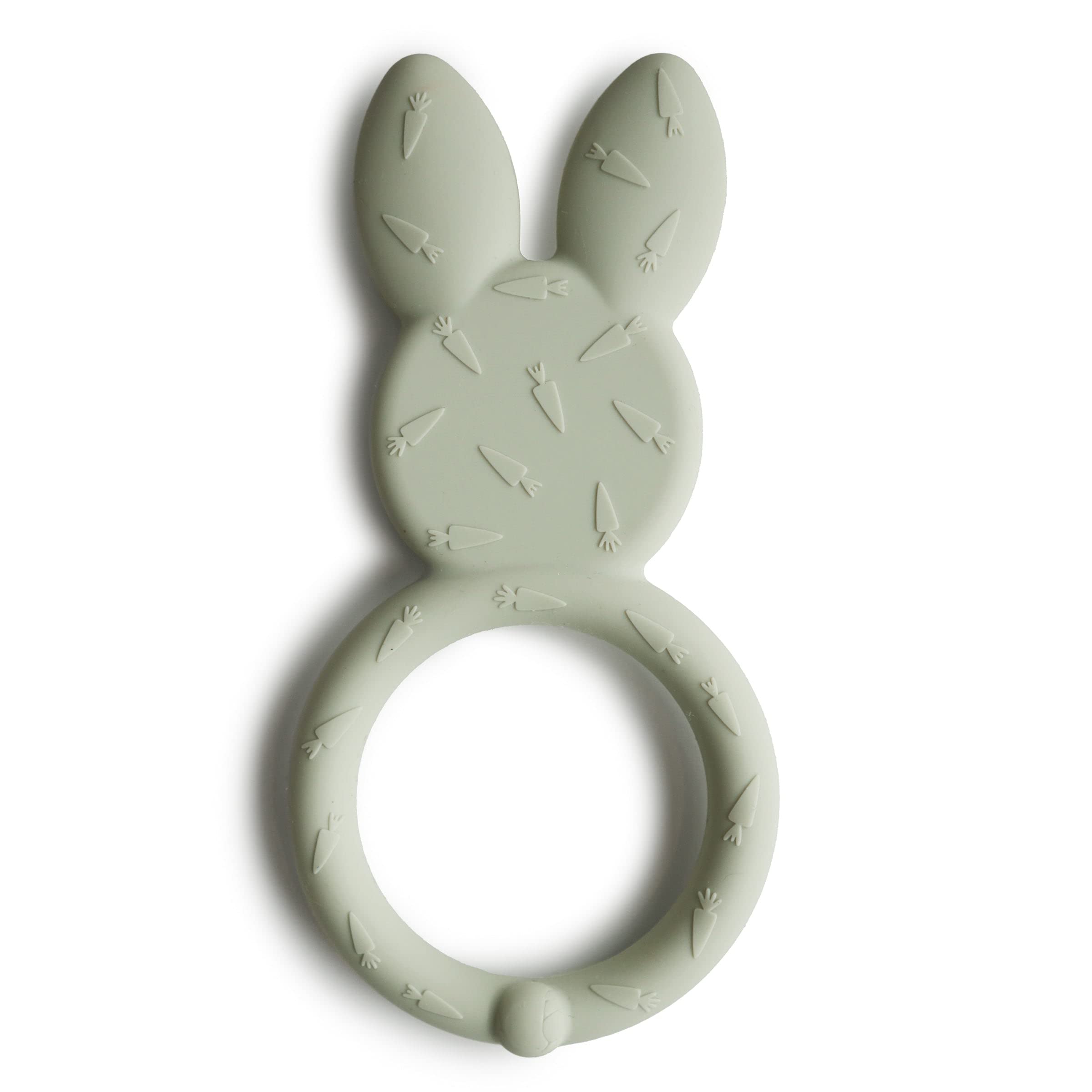 Mushie Silicone Baby Teether Toy - Bunny Shaped Teething Toy for Infants & Toddlers | Safe & BPA-Free | Perfect for Soothing Sore Gums at Home or On-the-Go