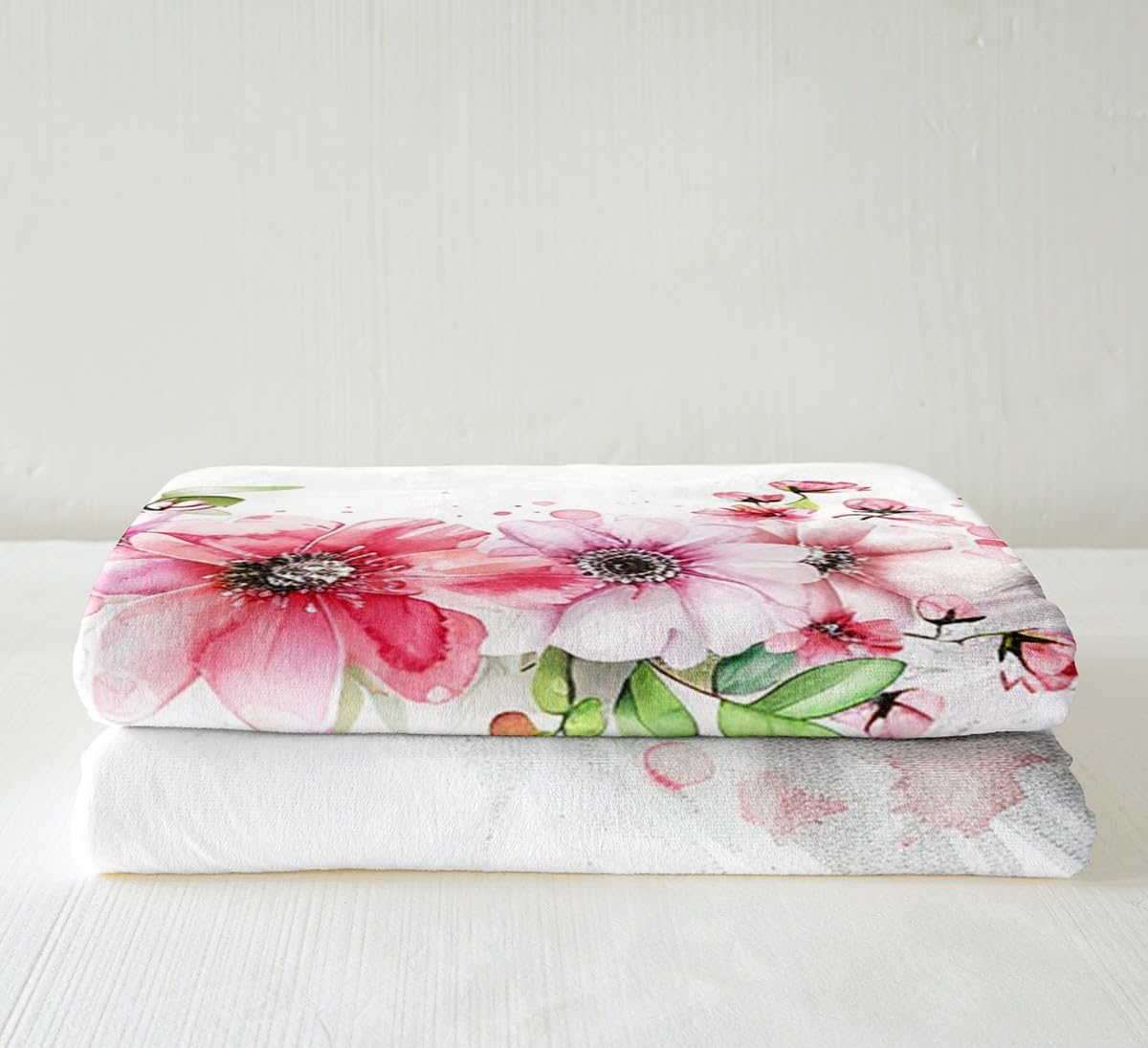 Soft Cat Plush Blanket 30x40 Inch - 3D Floral Sherpa Throw for Sofa, Bed & Nursery Decor