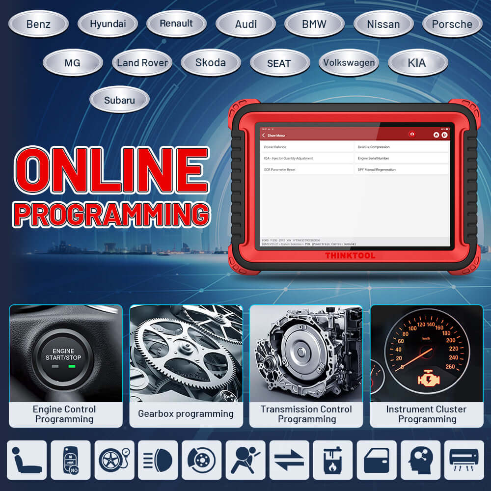 THINKCAR Thinktool Pros+ ECU Online Programming OBD2 Scanner - Professional Automotive Diagnostic Tool for Cars & Trucks (USA Shipping Only) | Perfect for Mechanics, DIY Enthusiasts & Auto Repair Shops