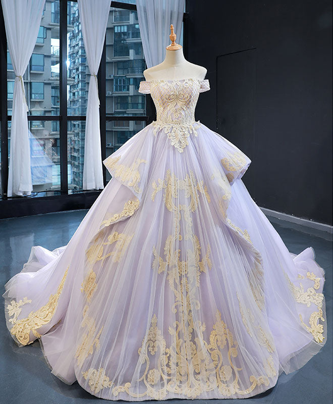 Elegant Purple Tulle Lace Long Prom Gown - Formal Evening Dress for Women - Perfect for Homecoming, Prom Night & Special Occasions