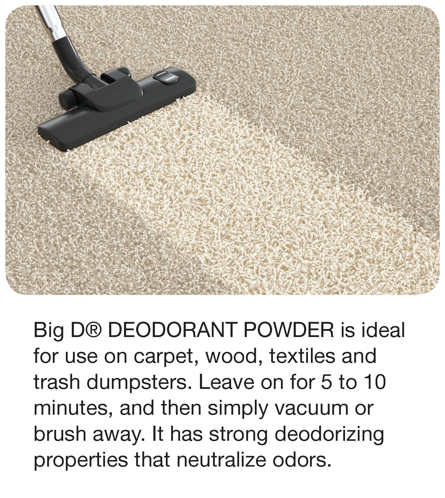 Big D 5152 Lemon Scented Deodorizing Powder for Carpets, Wood, Textiles & Trash Dumpsters - 50 lb Bulk Odor Eliminator | Perfect for Home, Office, Warehouse & Commercial Spaces