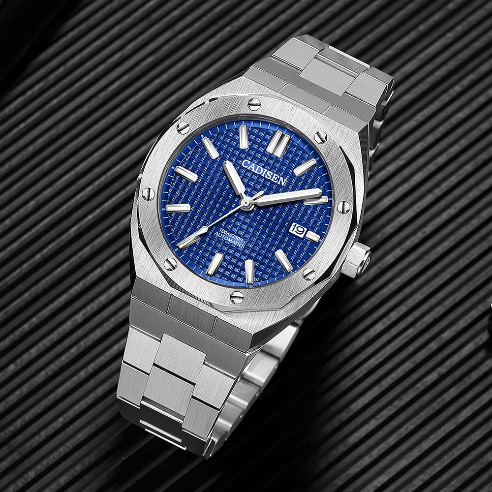 CADISEN Men's Automatic Watch NH35 Movement - Waterproof Sapphire for Business & Casual Wear