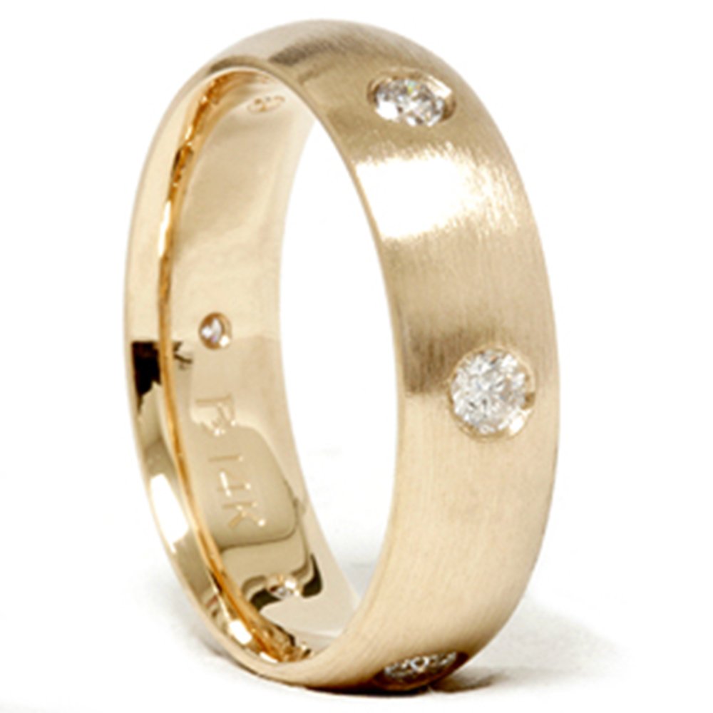 P3 POMPEII3 3/4 Carat Gold Diamond Comfort Fit Wedding Band for Men – Perfect for Engagements, Anniversaries & Everyday Wear