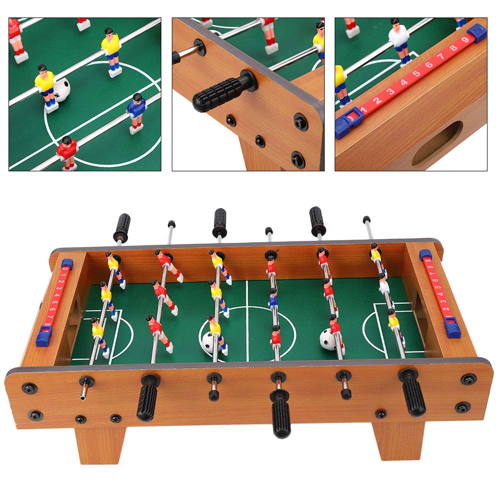 20 Inch Mini Foosball Table - Wooden Tabletop Soccer Game with 2 Footballs & Score Keepers for Kids & Adults - Perfect for Game Rooms, Family Nights & Office Entertainment