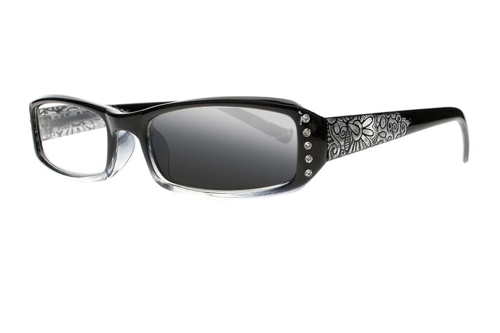 UV400 Photochromic Transition Sunglasses for Women with Diamond & Flower Design - Stylish Reading Glasses for Outdoor, Driving, and Fashion Accessories