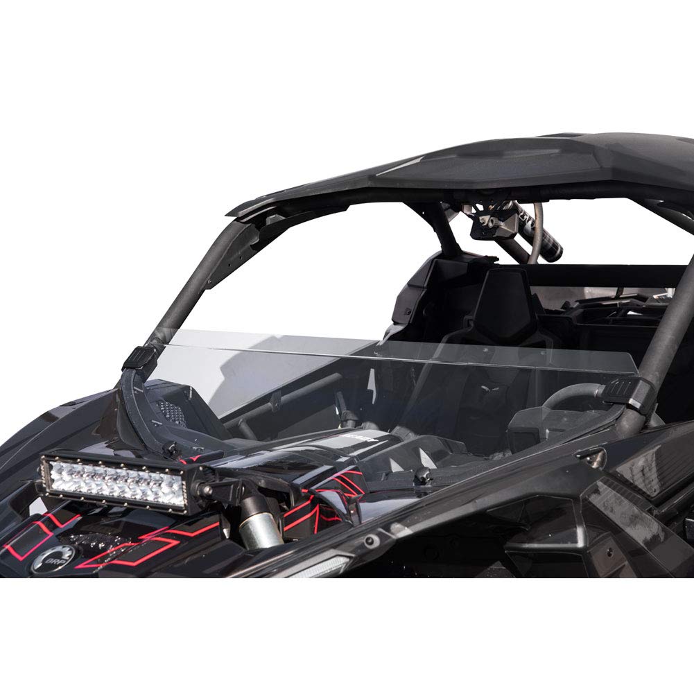 Tusk Removable Half Windshield Clear - Universal ATV UTV Windshield for Off-Road Protection - Perfect for Trail Riding, Hunting & Outdoor Adventures