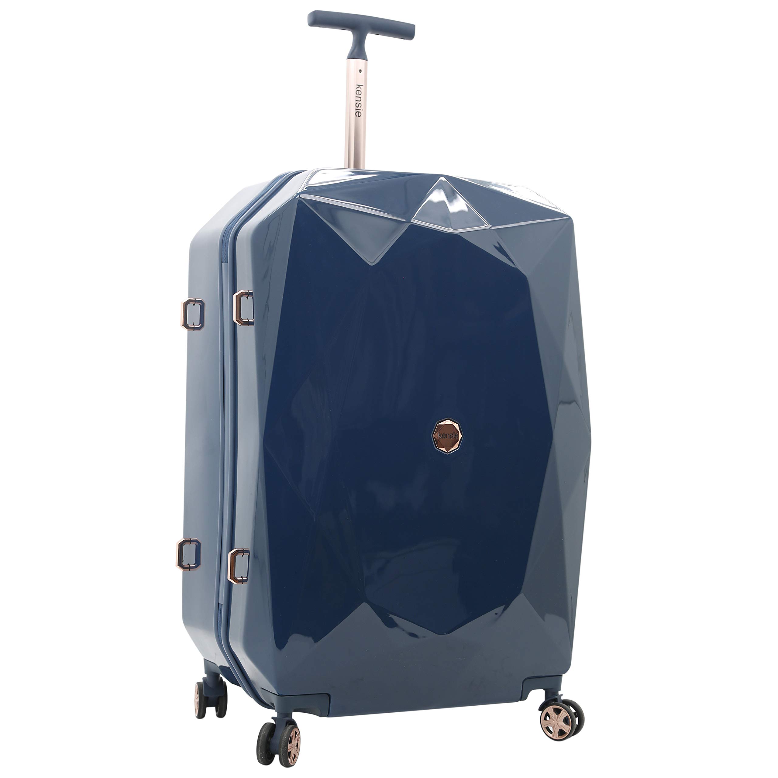 Kensie Women's Gemstone Luggage Set - Midnight Blue 20-Inch Carry-On Spinner Suitcase for Travel, Business Trips & Weekend Getaways