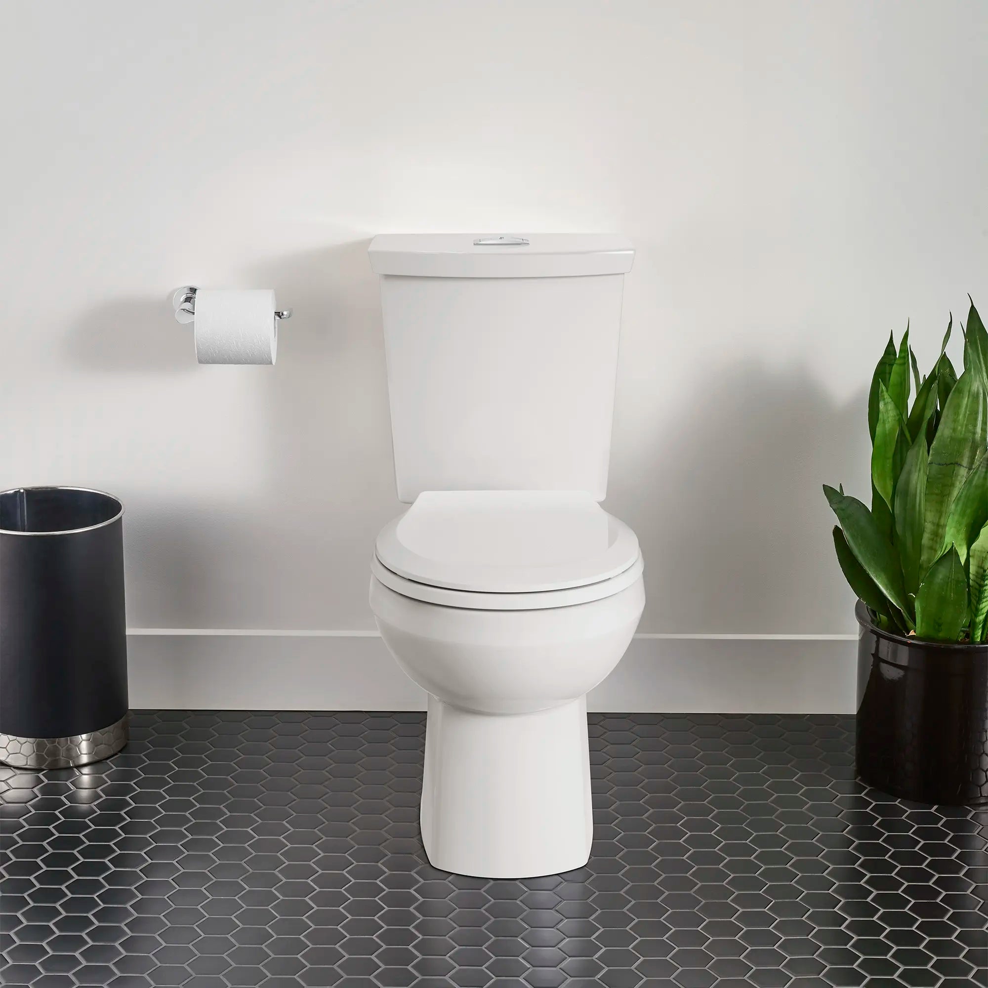 H2Option® Dual Flush Toilet - 1.28/0.92 GPF (4.8/3.5 LPF) Standard Height Round Front Toilet with Seat & Wax Ring - Water Saving Bathroom Solution for Homes & Offices