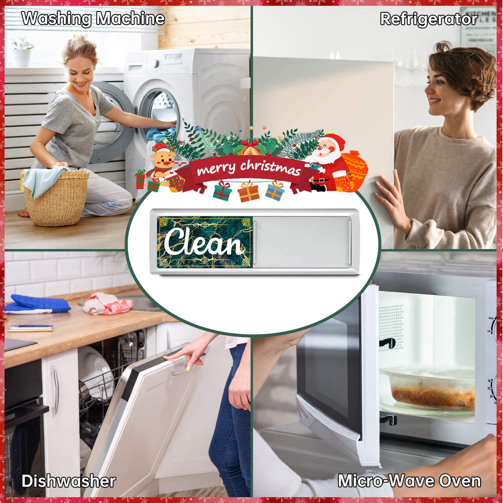 Dirty Clean Dishwasher Magnet - Universal Kitchen Sign for Dishwasher & Refrigerator | Dishwasher Accessories for Home Organization | Perfect for Kitchen, Office, and Dorm Use