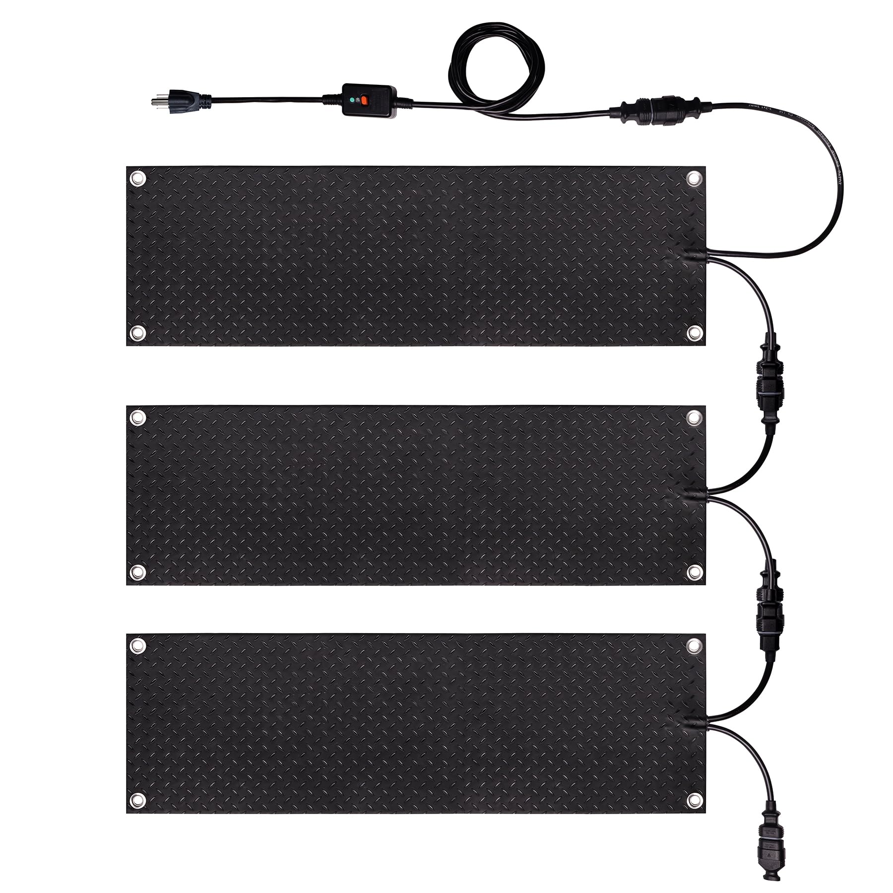 10x30ft Electric Snow Melting Mats for Outdoor Use - Anti-Slip Heated Walkway Mats for Winter - Durable Rubber Ice Melting Mats for Stairs, Steps & Floors (3PCS) - Perfect for Driveways, Patios & Entryways