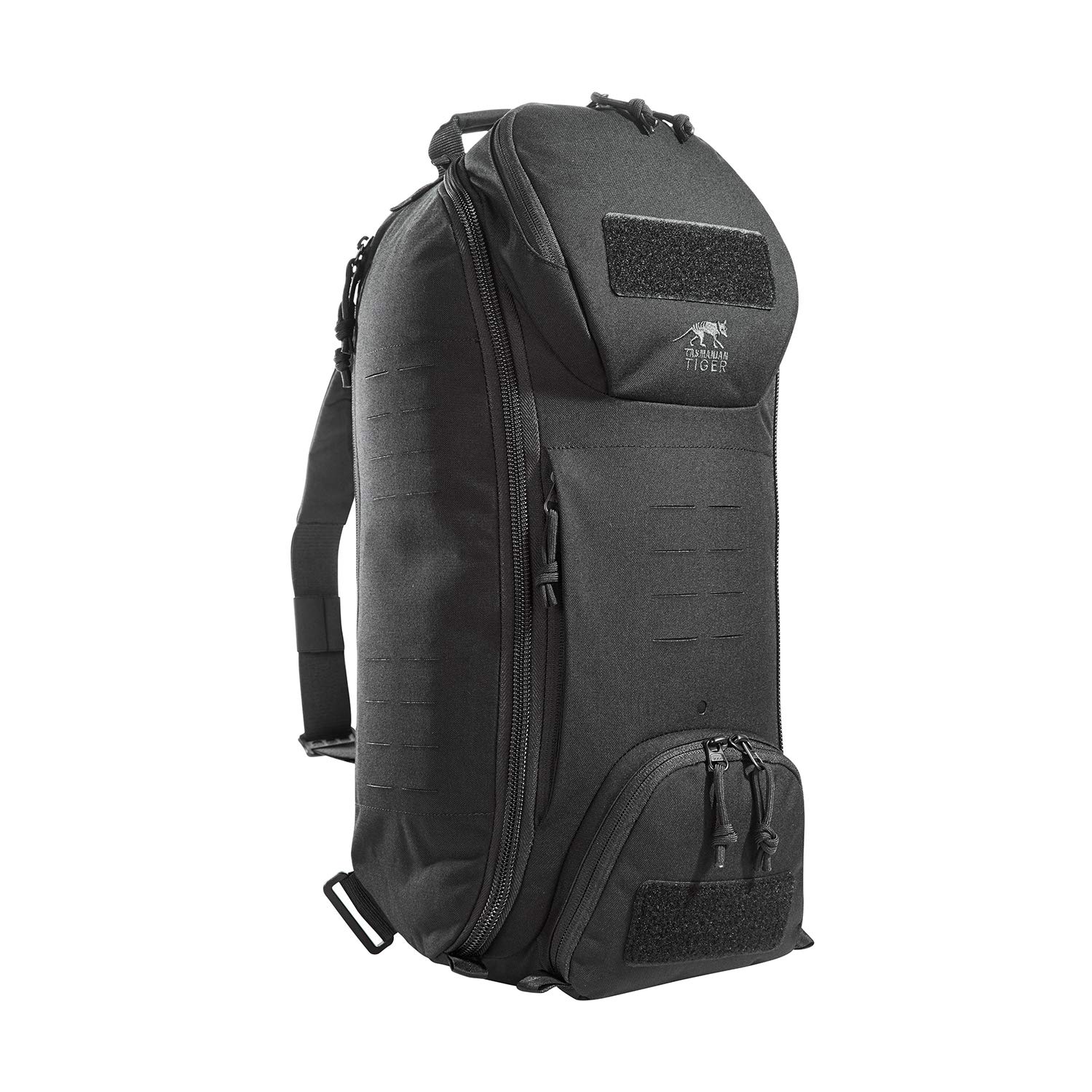 Tasmanian Tiger Modular Sling Pack 20L - Tactical Crossbody Bag for Outdoor Adventures, Travel & EDC - Black (One Size)