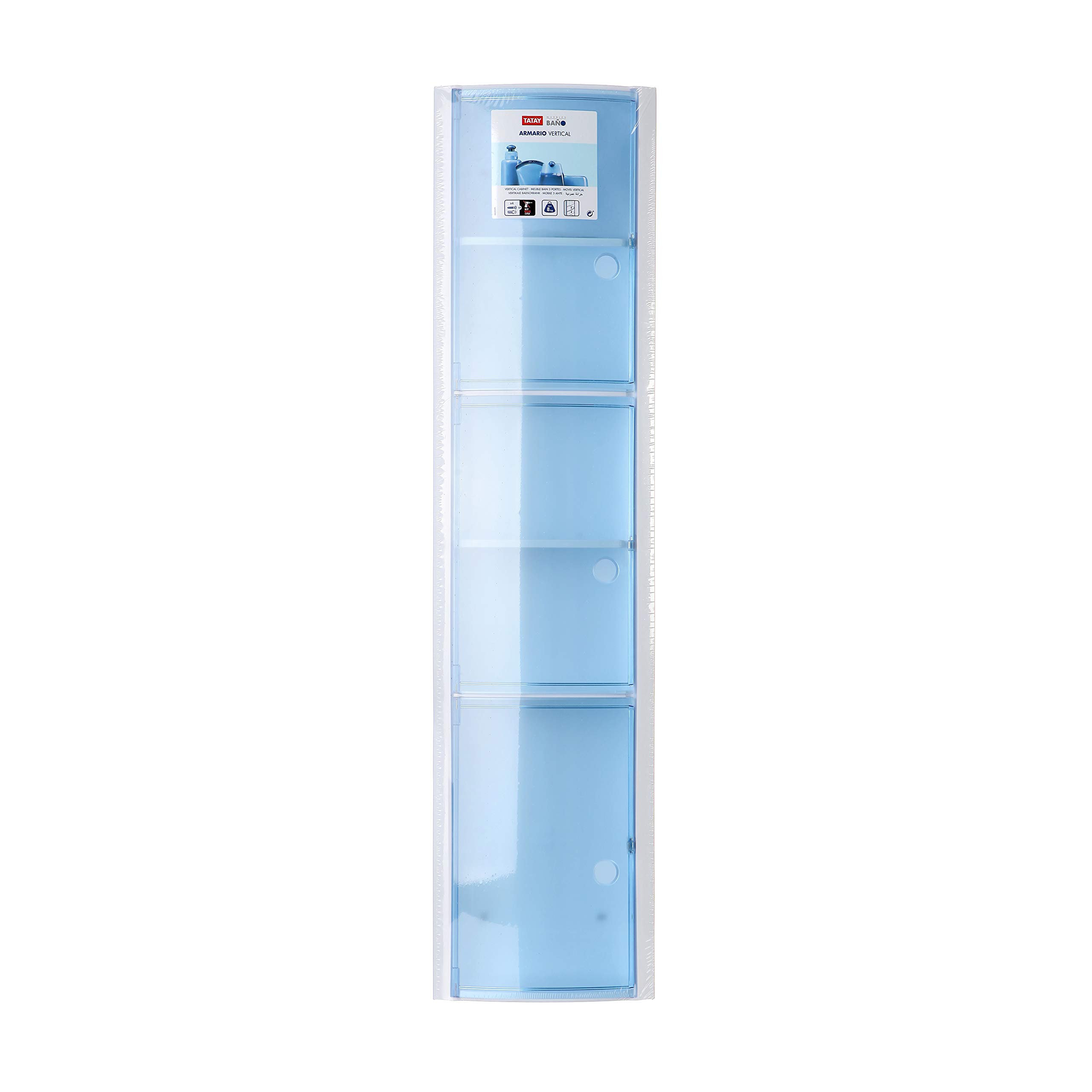 Vertical Storage Cabinet - Durable Polypropylene Organizer in Blue - Perfect for Home, Office & Garage Organization