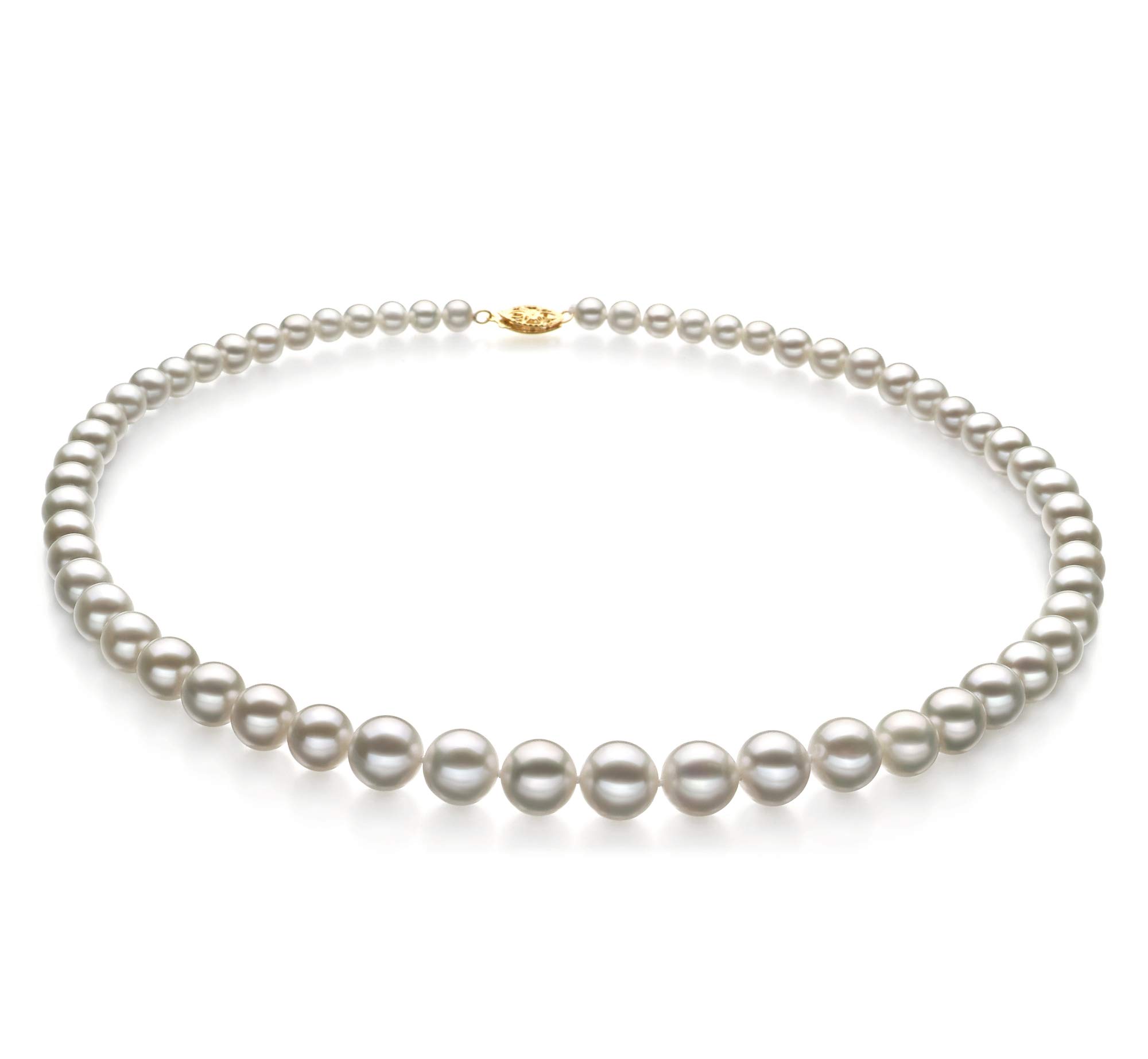AAA Quality 4-10mm White Freshwater Cultured Pearl Necklace for Women - Gold Filled Elegant Jewelry Gift for Wedding, Anniversary & Special Occasions