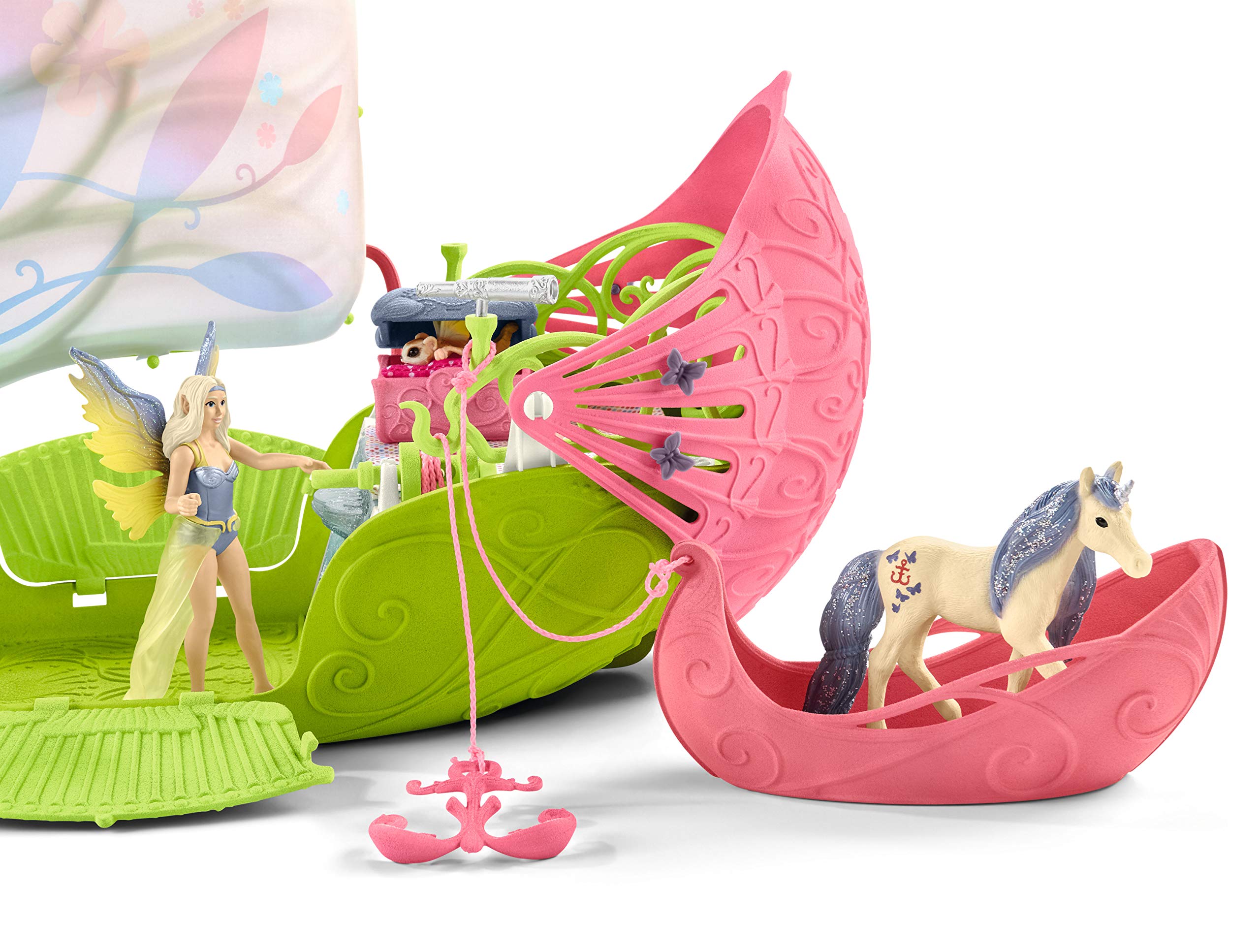 Schleich Bayala 19-Piece Fairy Playset with Sera's Magical Flower Boat - Fantasy Toy for Kids Ages 5-12 - Perfect for Imaginative Play & Storytelling Adventures