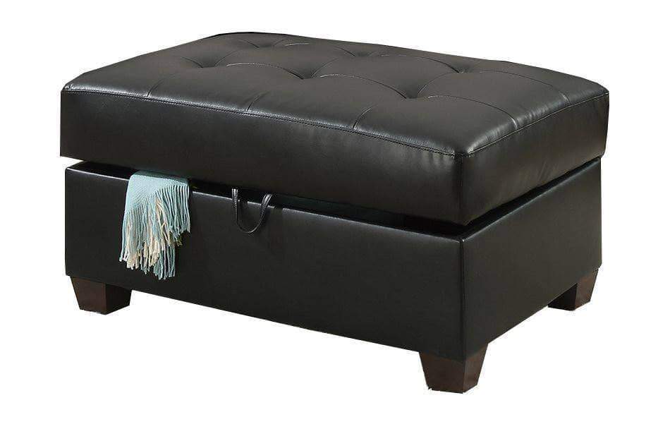 Premium Sacramento Bonded Leather Storage Ottoman - Brown & Black Color Options | Perfect for Living Room, Bedroom & Home Office Organization