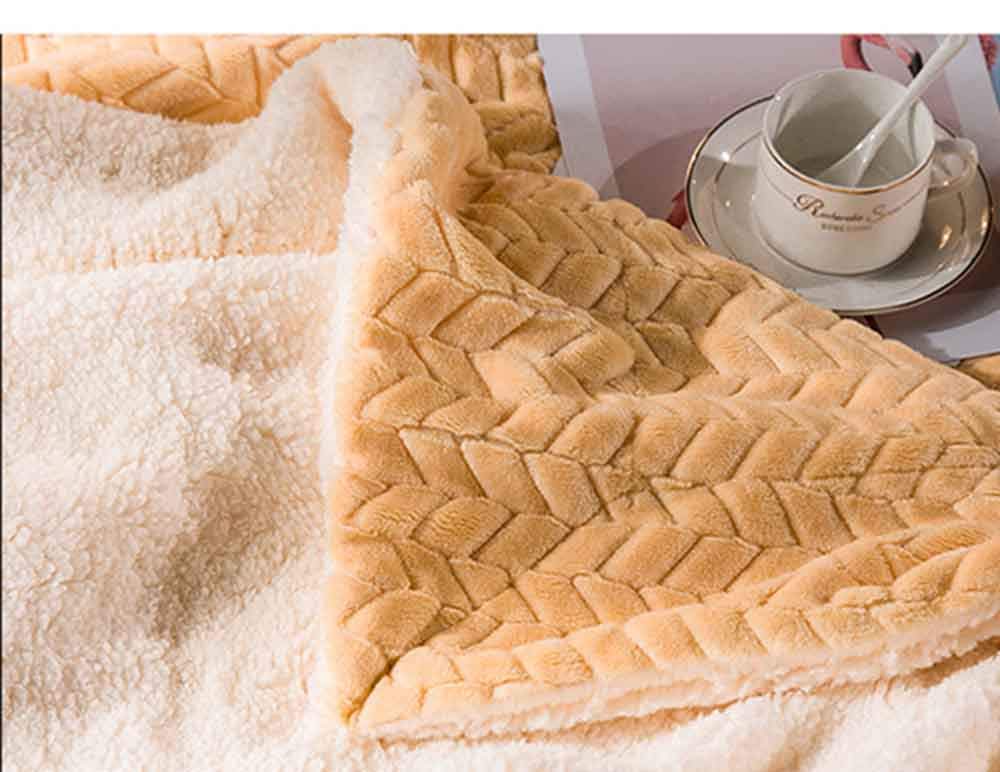 Premium Sherpa Throw Blanket - Ultra Soft Faux Fur & Flannel Wool Blend - Double Thick Cozy Blanket for Couch, Bed & Winter Warmth - Perfect for Home, Office & Travel Use