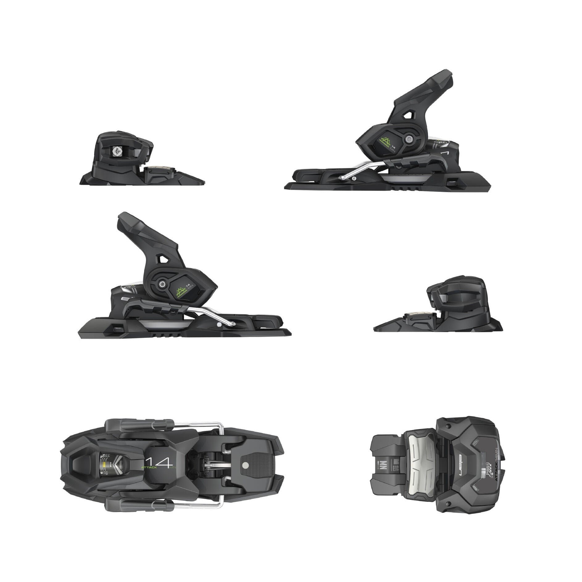 Elan 2024 ATTACK 14 AT Ski Bindings - All-Terrain Alpine Touring Bindings for Backcountry & Resort Skiing | Perfect for Powder, Groomers & Freeride Adventures