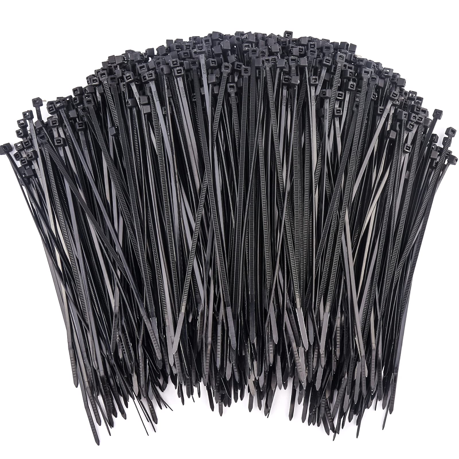 1000 Pcs Black 4-Inch Nylon Cable Ties | Self-Locking Zip Ties for Wires, Cables & Bundles | Indoor & Outdoor Use | Home, Office, Garden & DIY Organization