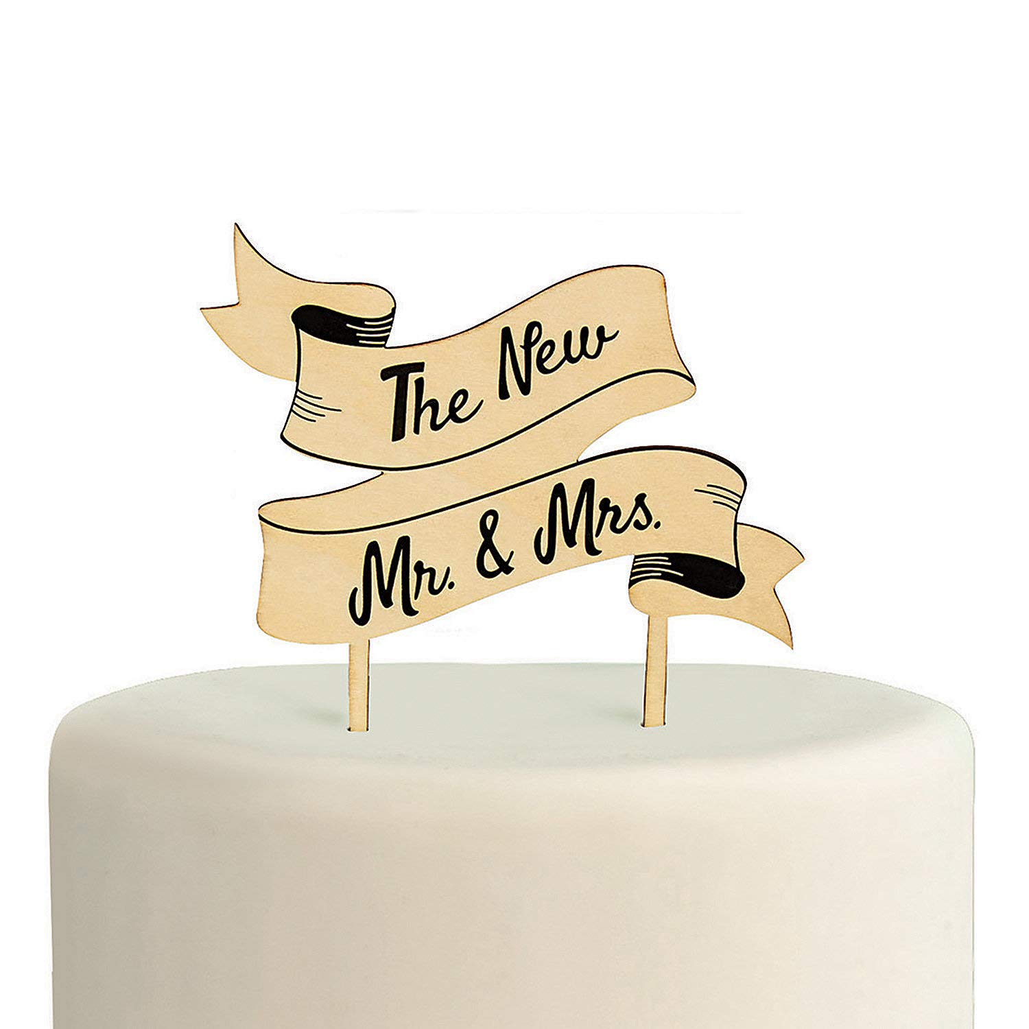 Rustic Cake Topper - Handmade Wooden Wedding Cake Decor - 1 Piece for Birthday, Anniversary & Special Occasions