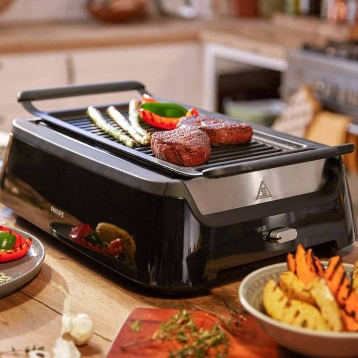 PHILIPS Avance Collection Indoor Grill HD6371 - Certified Refurbished with Manufacturer Warranty | Perfect for Healthy Cooking, Small Kitchens & Apartment Living