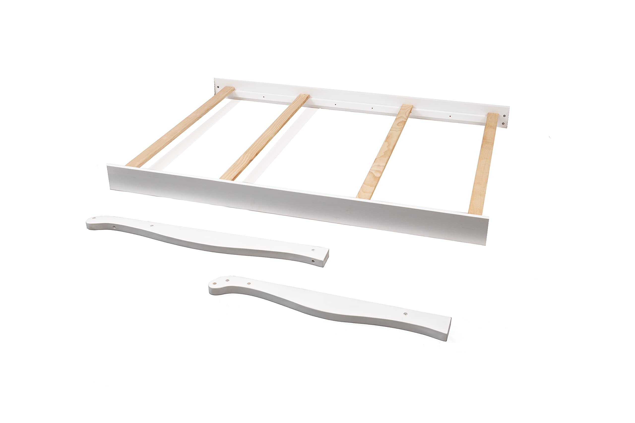 Sorelle Crib & Changer Conversion Kit - Full Size Bed Rails for Princeton Elite Model #1105 (White) - Safe Toddler to Twin Bed Transition for Nursery & Kids Room