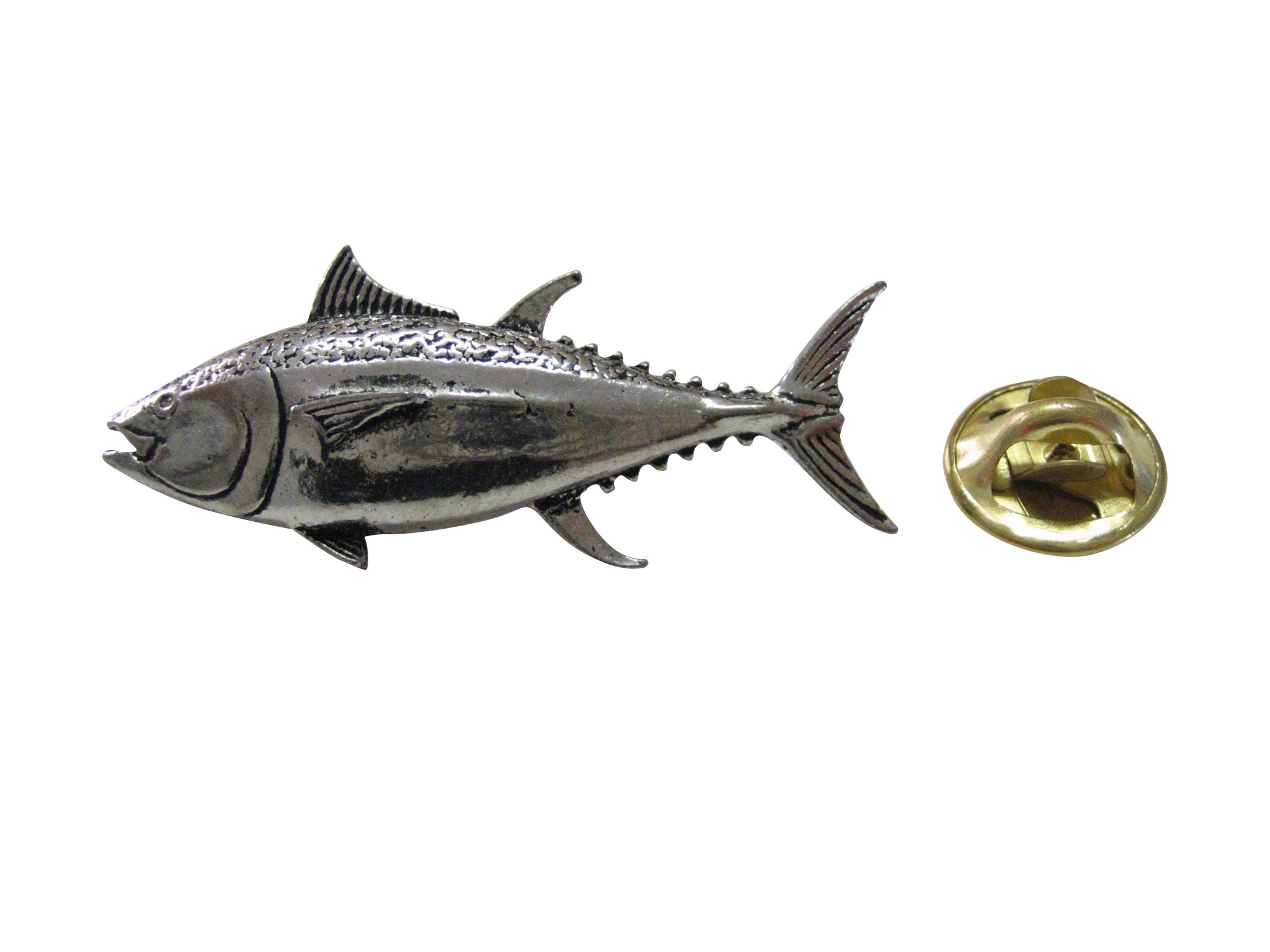 Kiola Designs Tuna Fish Lapel Pin - Stylish Enamel Fish Brooch for Men & Women - Perfect for Suits, Blazers, Jackets & Casual Outfits