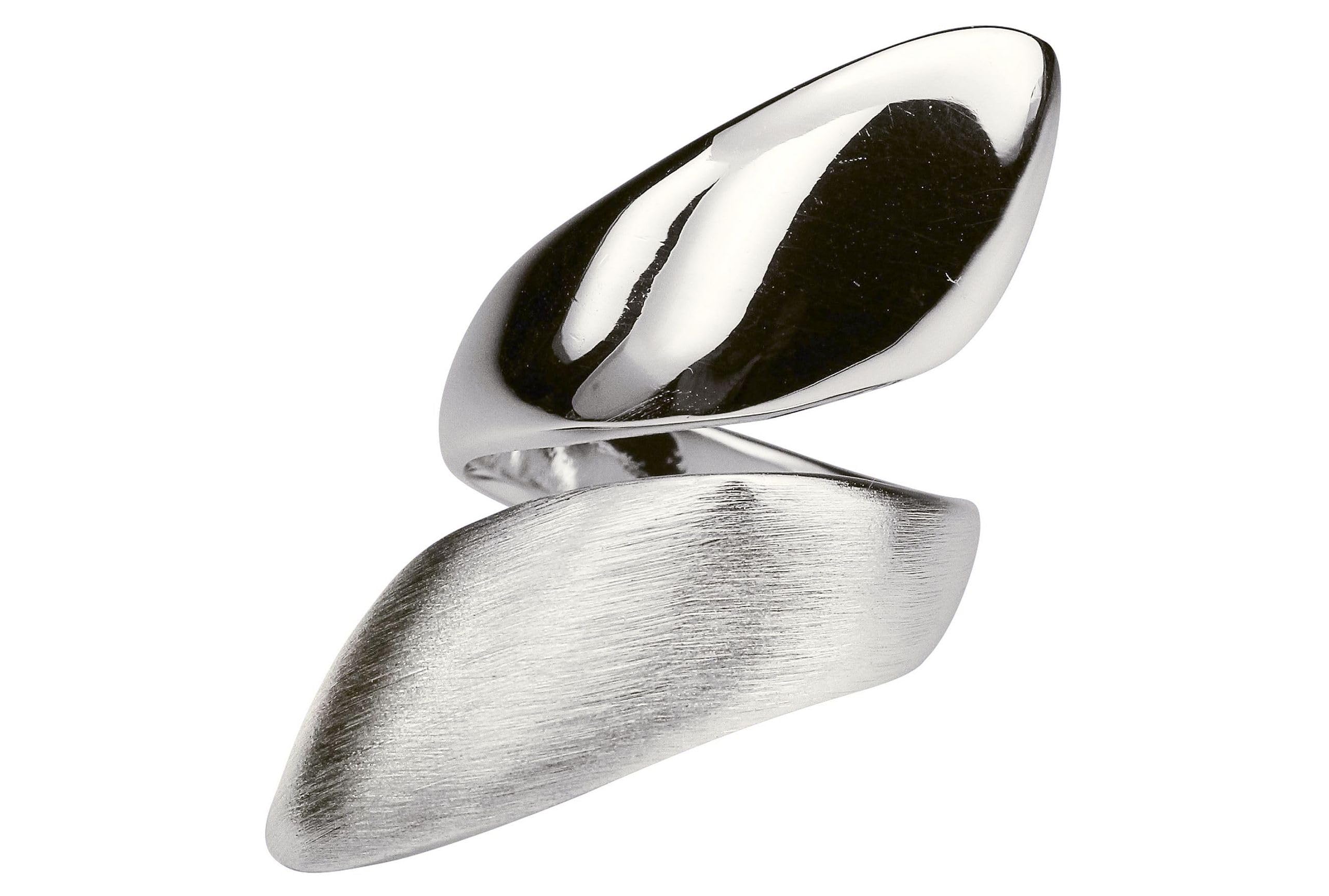 Spiraled Wave Paddle Shovel Ring for Women - 925 Sterling Silver Open Brushed Jewelry | Perfect for Beach Vacations, Date Nights & Boho Fashion